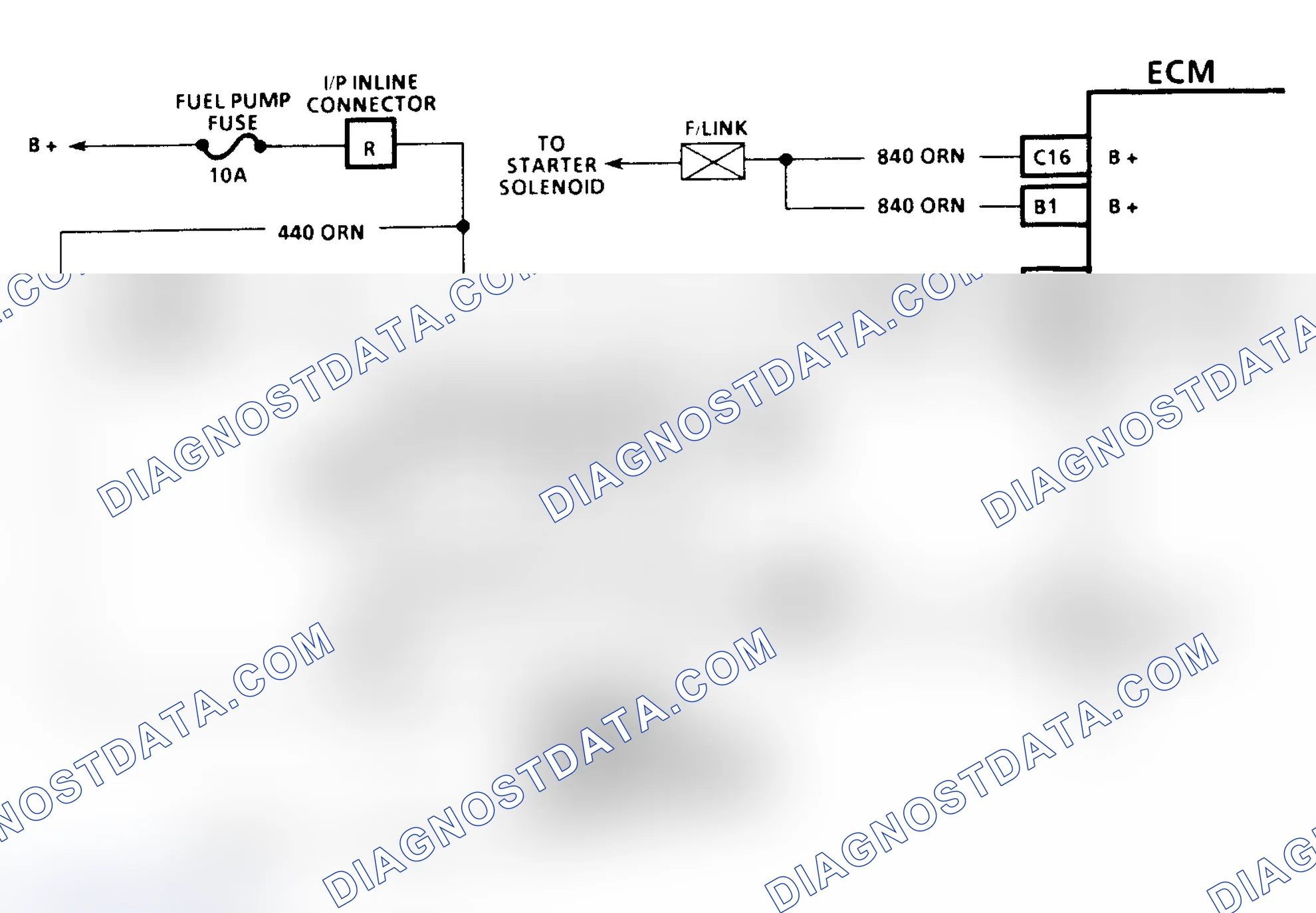 Scheme 89: Code 54 Schematic (3.1L) Fuel Pump Circuit