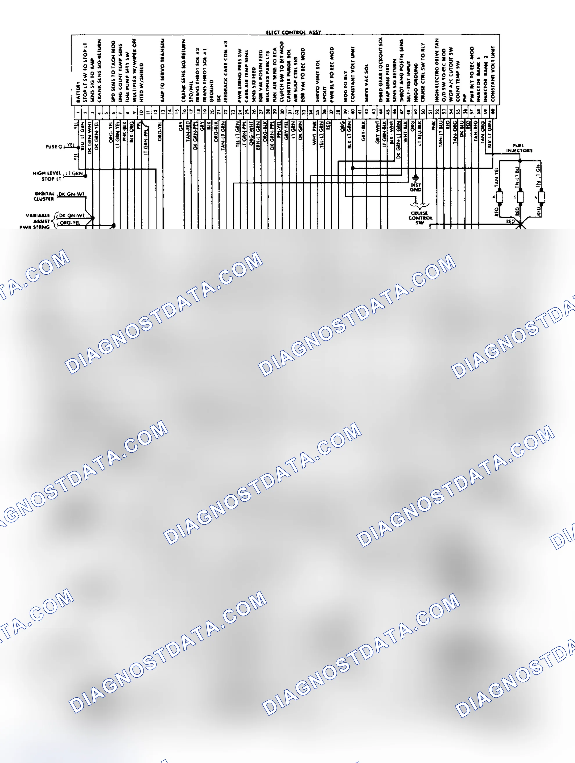 Scheme 96: 3.8L MPFI EEC-IV Wiring Diagram (Continental)