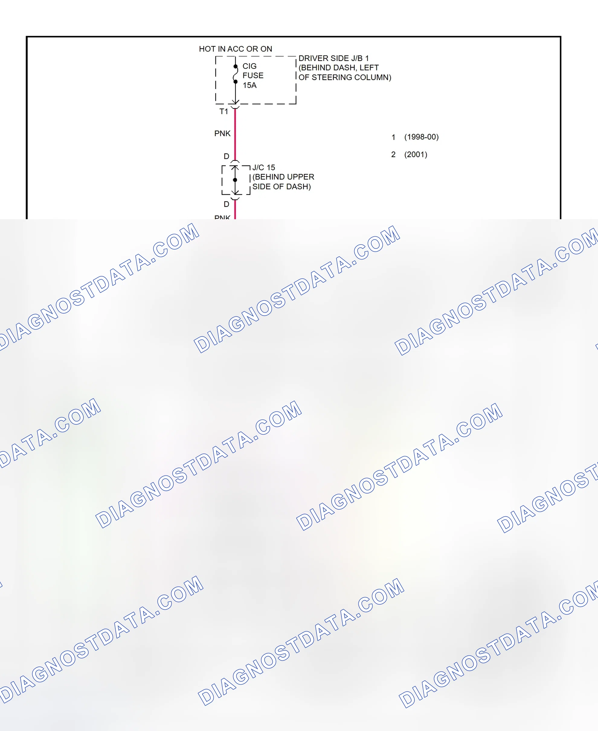 Scheme 25: Power Mirror System Wiring Diagram (Sienna)