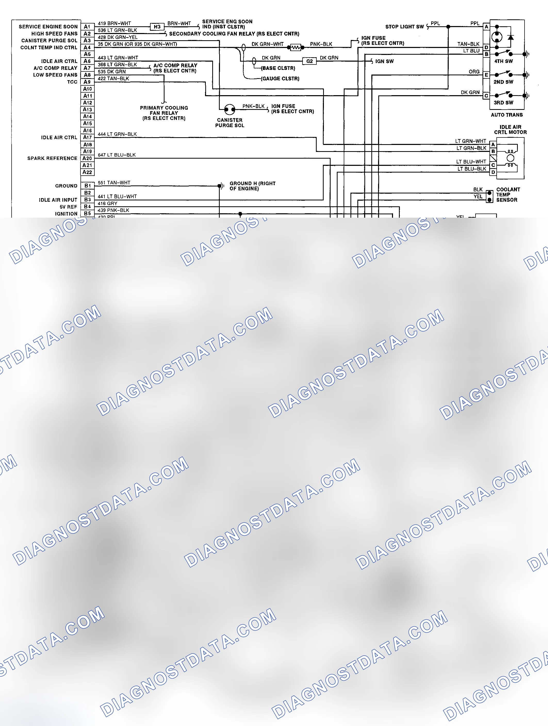 Scheme 85: ECM Wiring Diagram (3.8L VIN L - Regal)