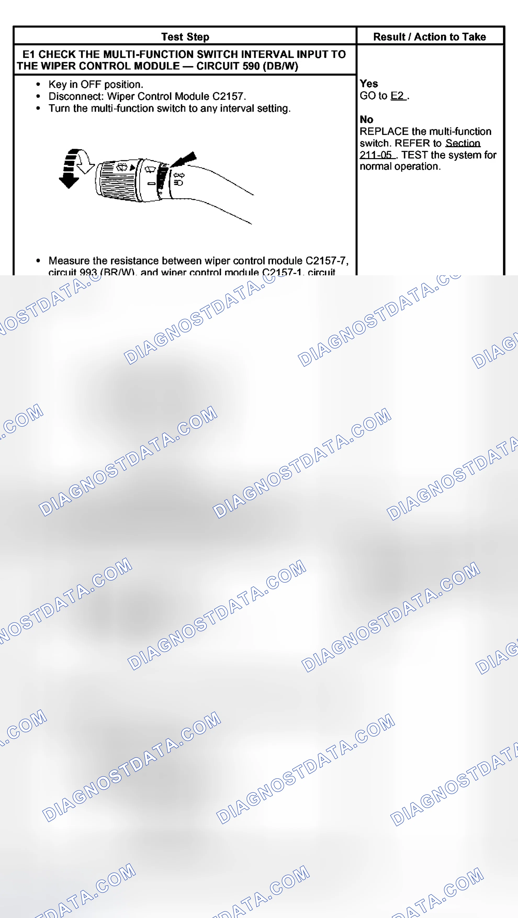 Scheme 26: PINPOINT TEST E: THE INTERMITTENT WIPER SPEED DOES NOT OPERATE PROPERLY