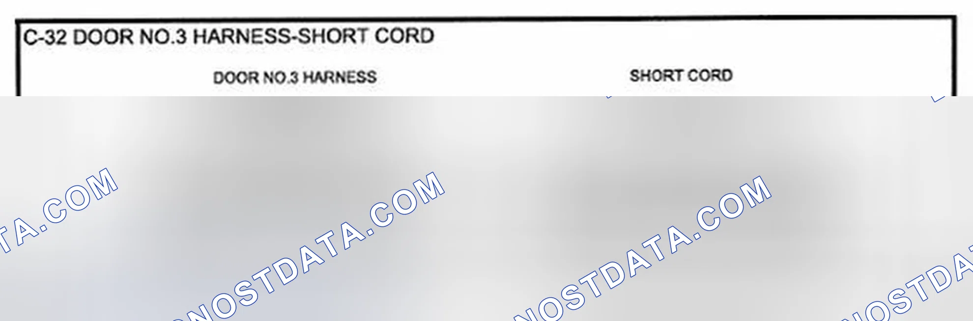 Scheme 55: Identifying Door No. 3 And Short Chord Harness Connector Terminals (C-32)