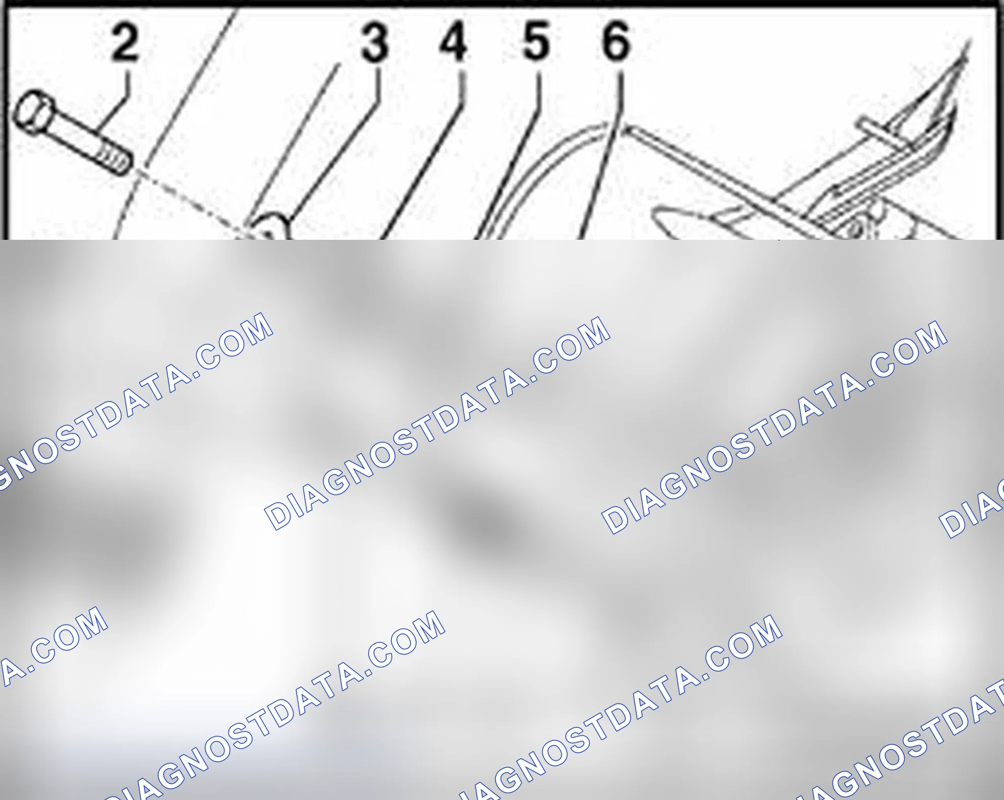 Scheme 406: Individual right mounting components for vehicles with automatic transmission 01J