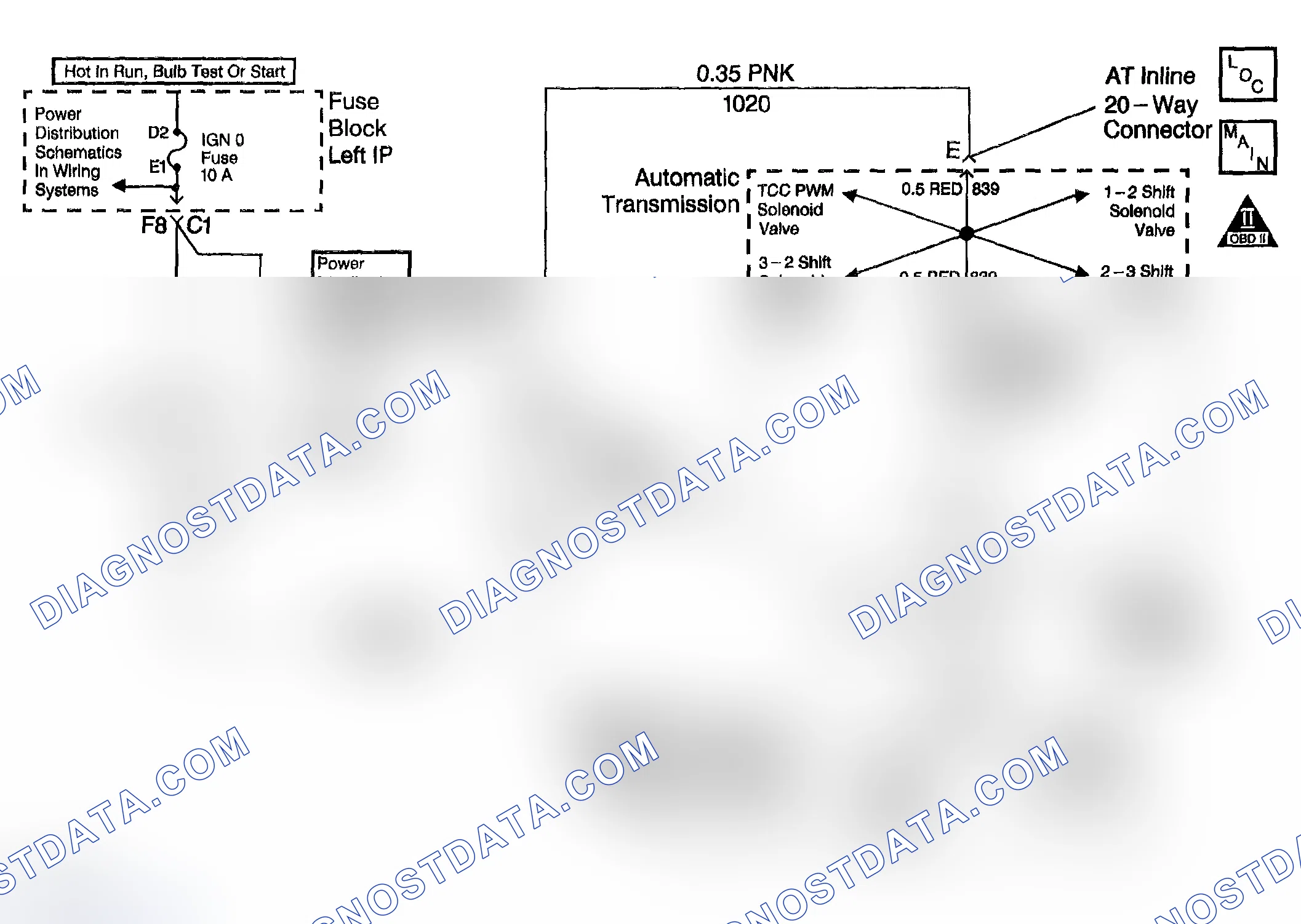 Scheme 386: DTC P0740: Open, Short To Ground Or Short To Power In The Tcc Solenoid Valve Circuit