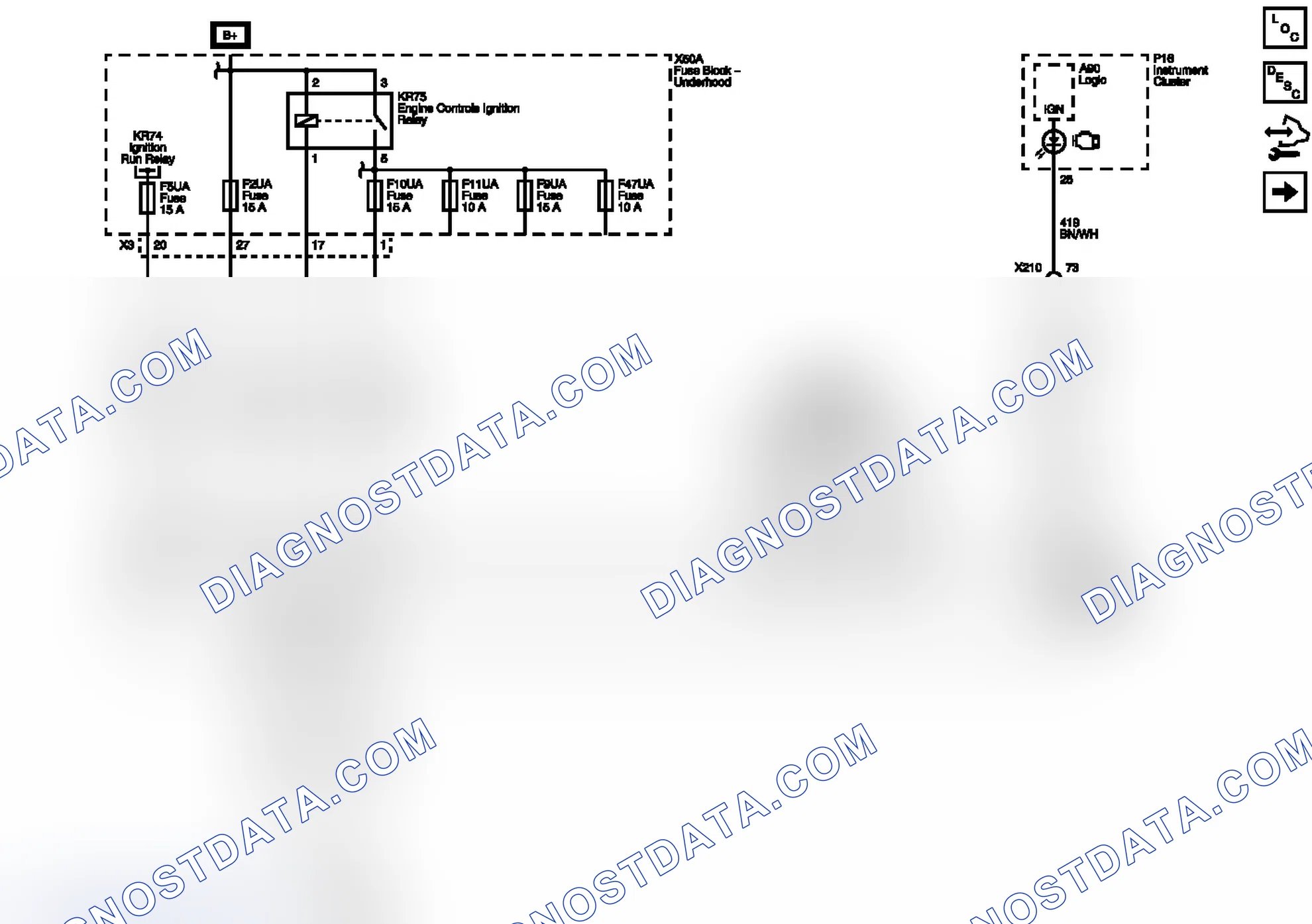 Scheme 40: Module Power, Ground, Serial Data, and MIL Wiring Schematics