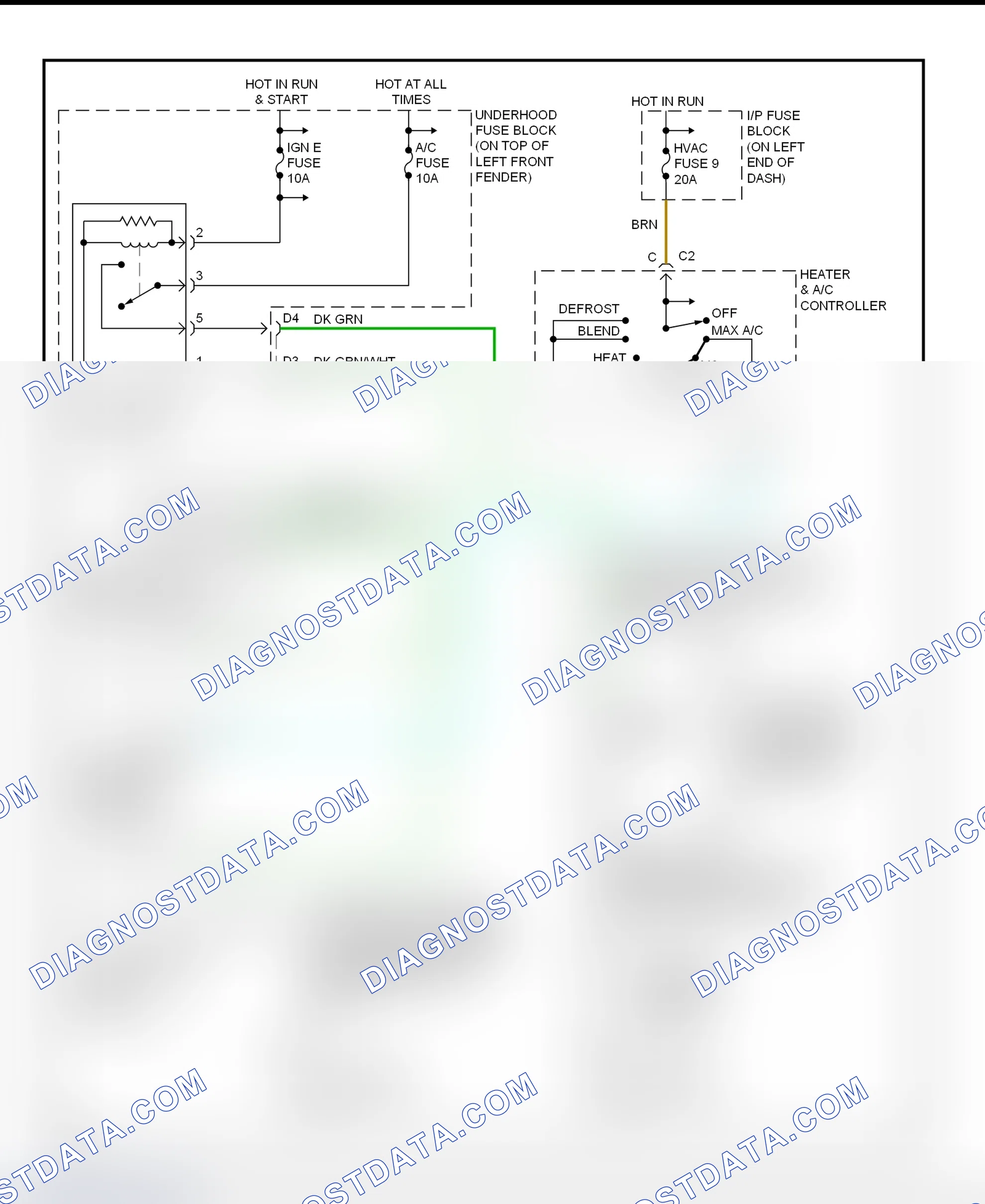 Scheme 3: A/C Compressor Clutch Control Circuit Wiring Diagram (Blazer, Jimmy, Sonoma & S10 Pickup - With Manual A/C-Heater System & 4.3L VINs W & X Engine)