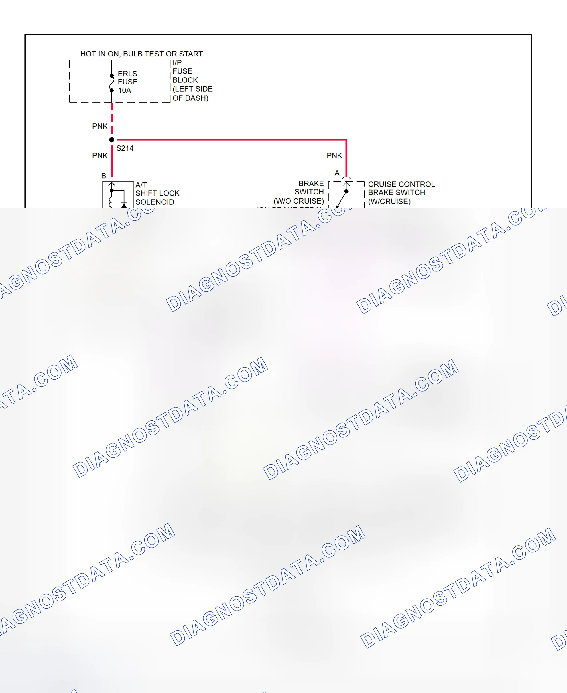 Fig. 34: Shift Interlock System Wiring Diagram (Cavalier & Sunfire)