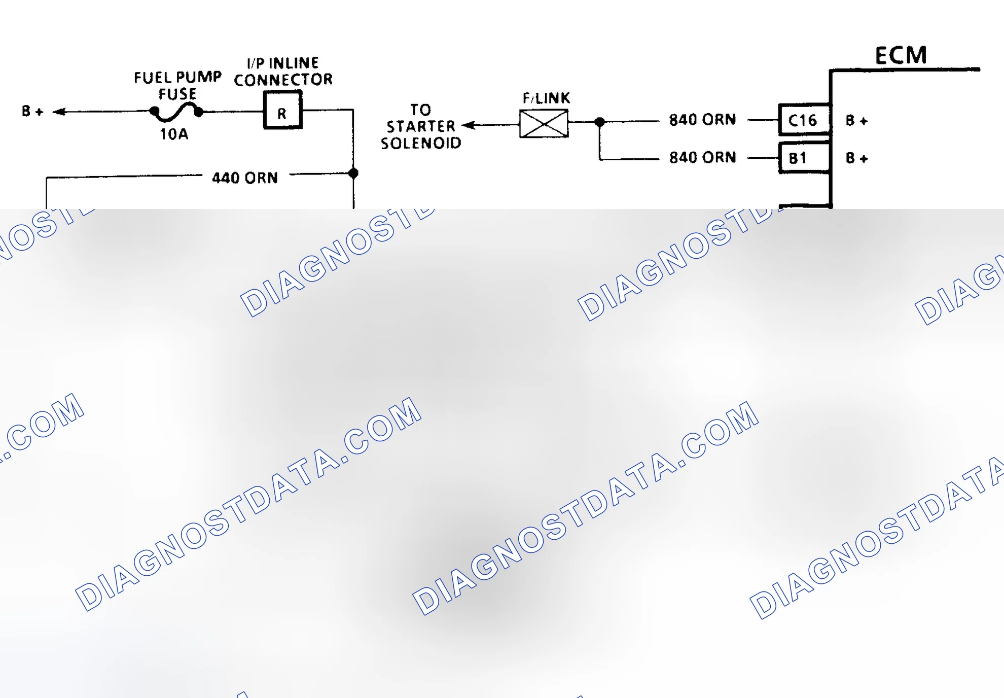 Scheme 140: Code 54 Schematic (3.1L) Fuel Pump Circuit