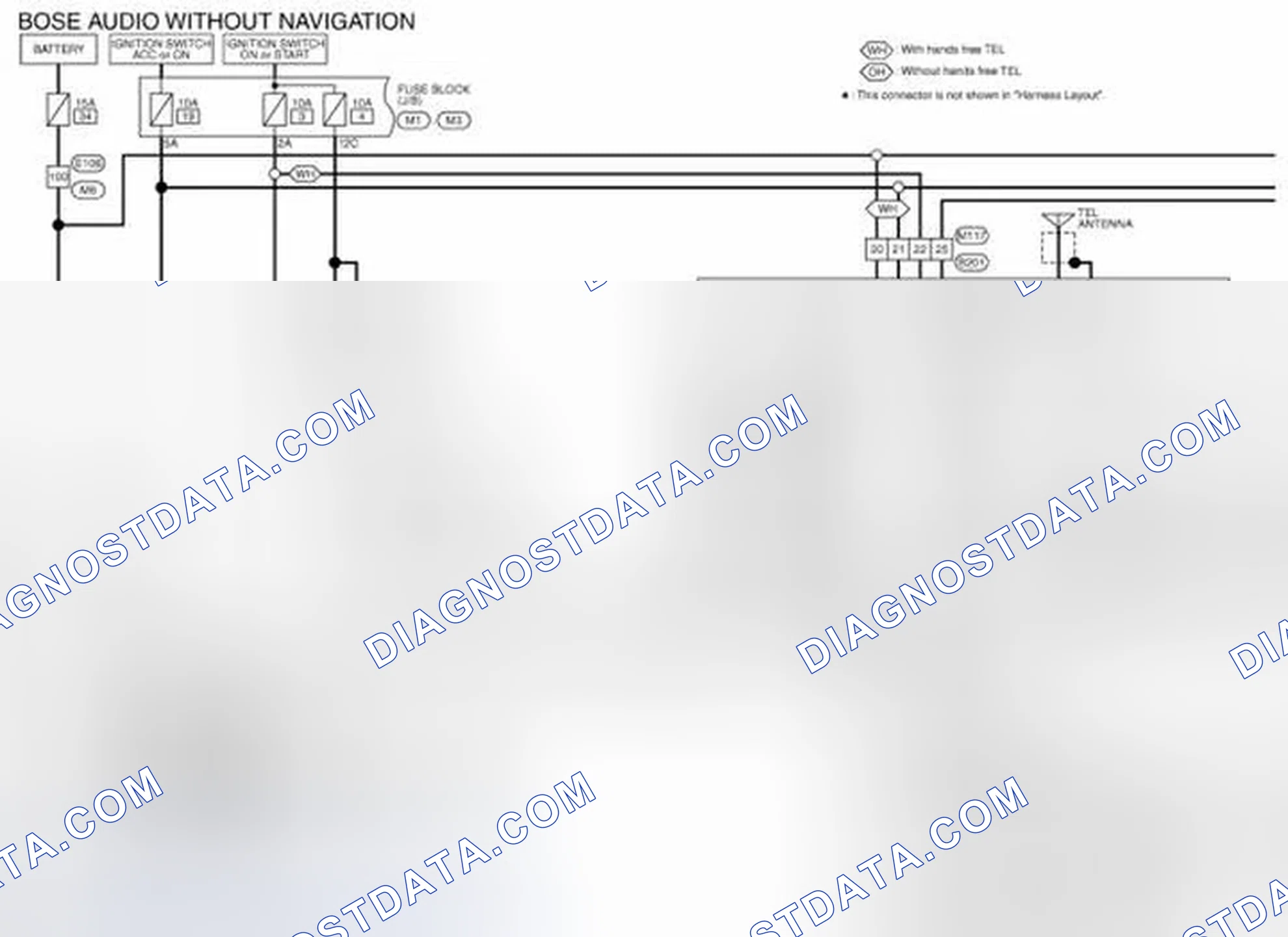 Scheme 116: Wiring Diagram - BOSE AUDIO WITHOUT NAVIGATION