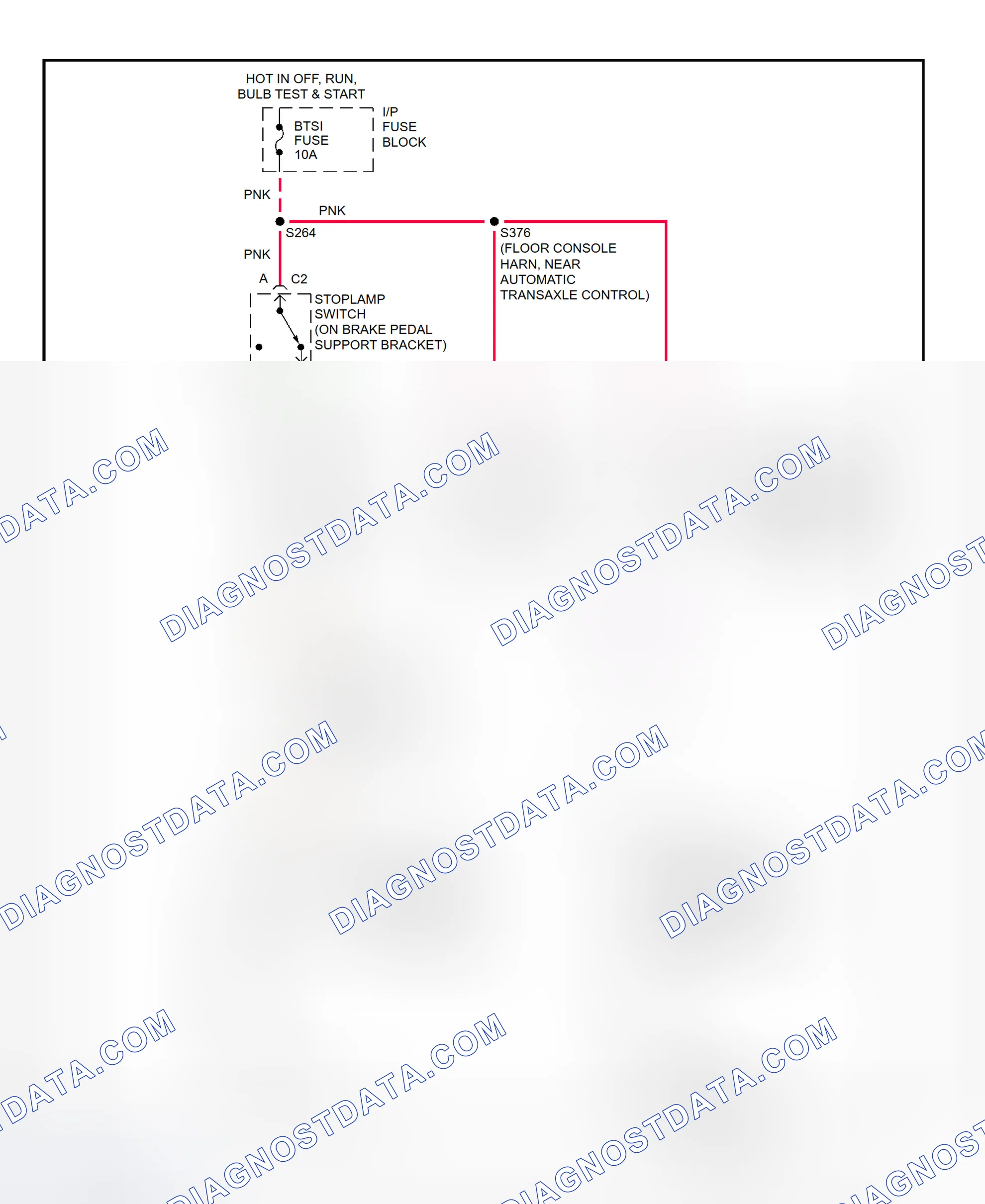 Fig. 40: Shift Interlock System Wiring Diagram (Grand Prix)