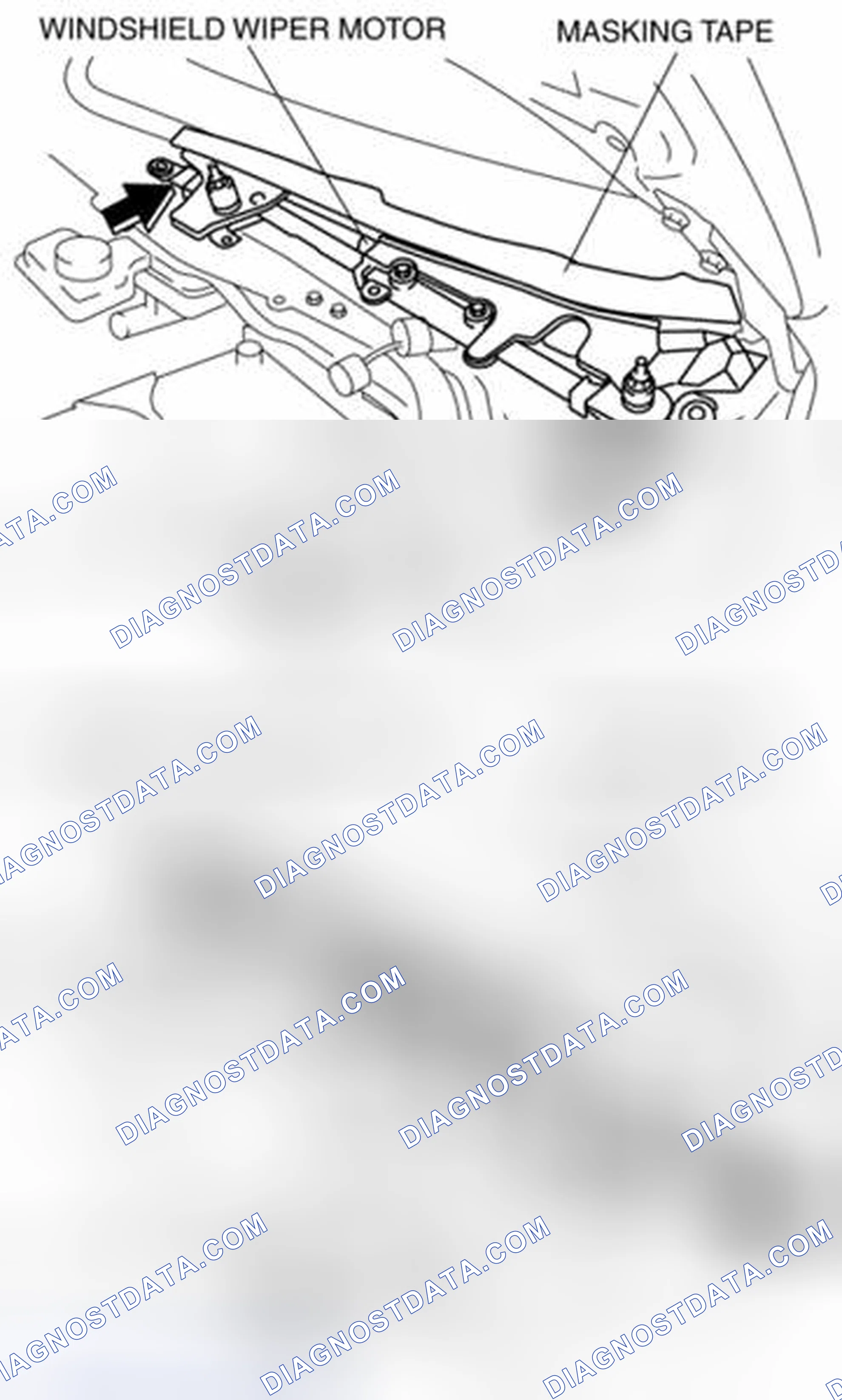 Scheme 8: Windshield Wiper Motor Remove Note