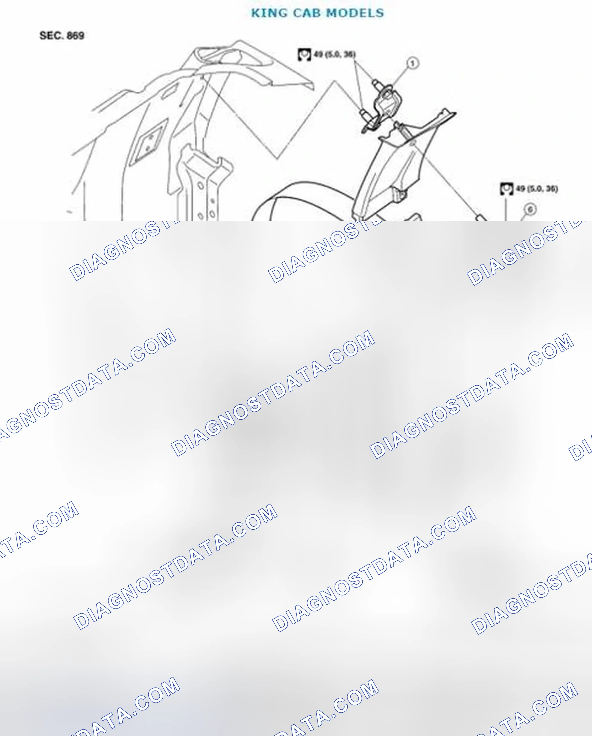 Scheme 8: Rear Seat Belt: Exploded View