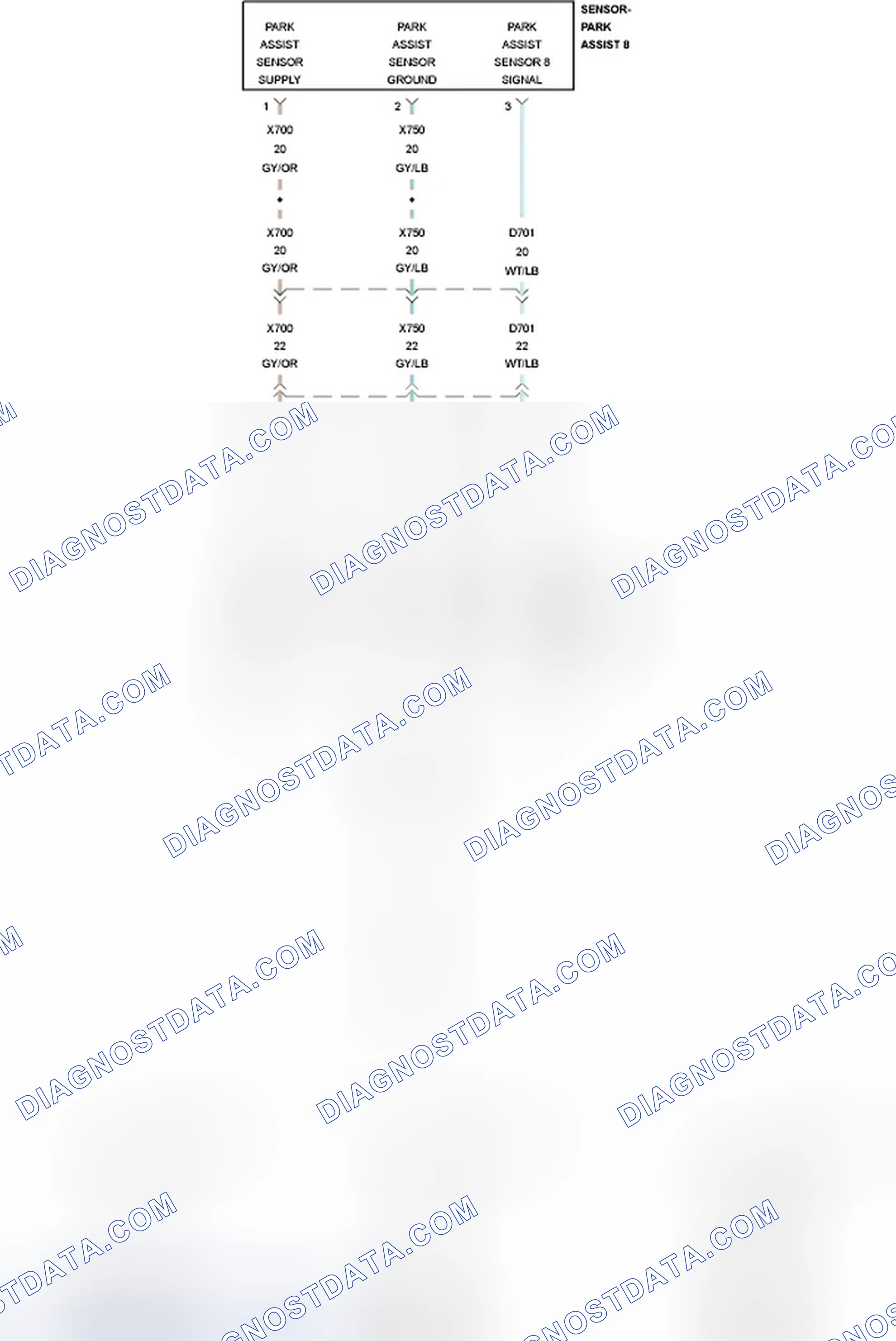 Scheme 97: B1295-11-PTS SENSOR 8 - CIRCUIT SHORT TO GROUND