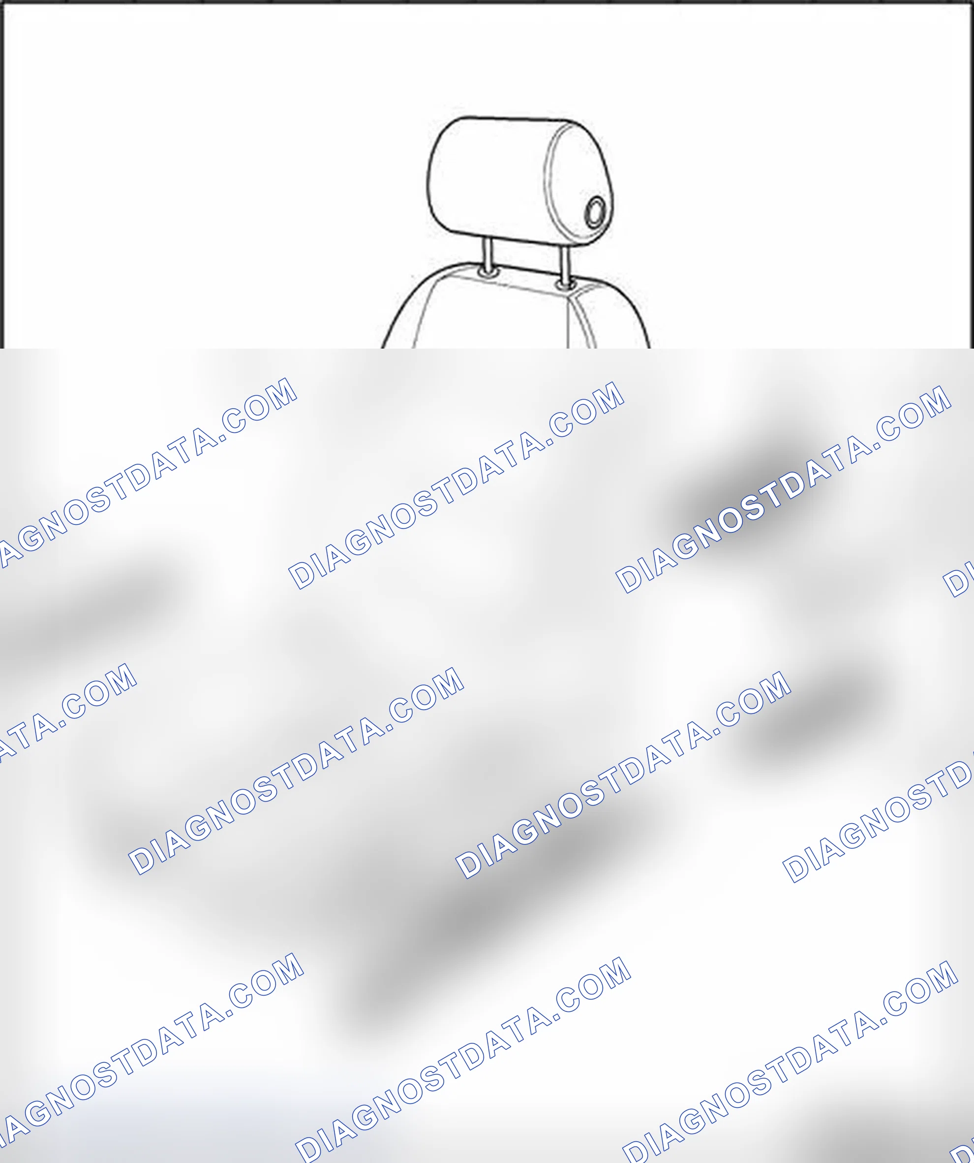 Scheme 214: Rear seat rail cover, assembly overview