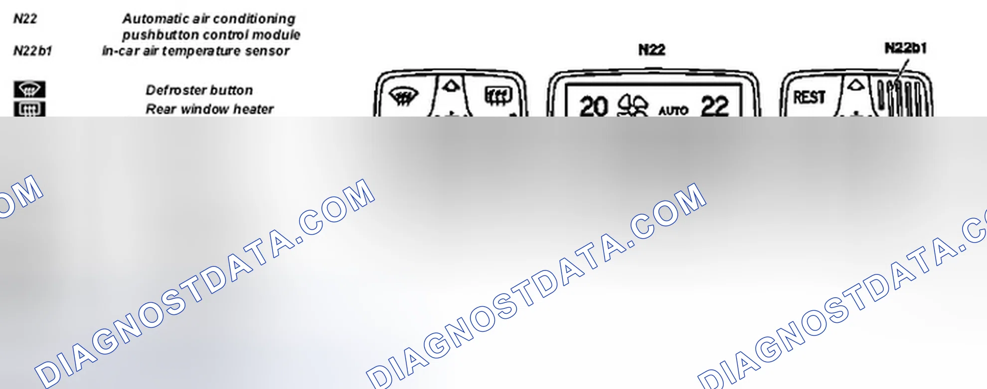 Scheme 120: Identifying Automatic A/C Pushbutton Control Module And In-Car Temperature Sensor (As Of 1.6.01)