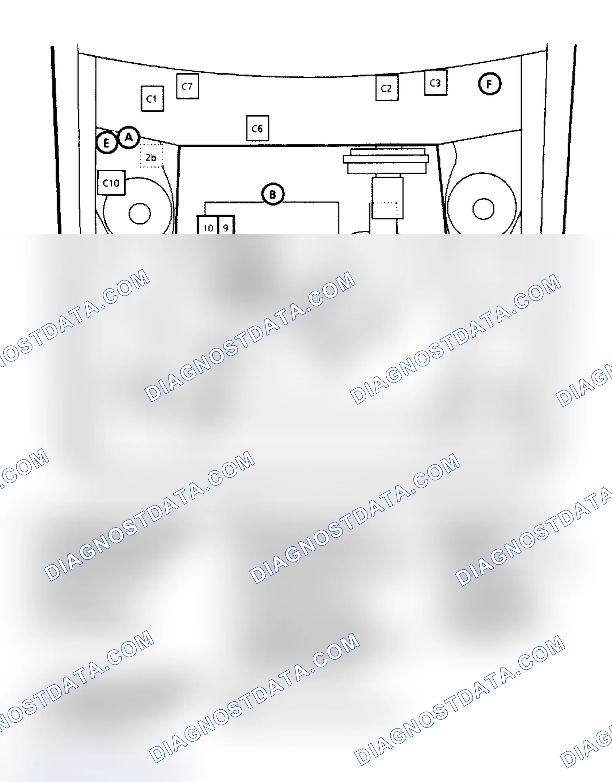 Scheme 207: Component Locations "A" Body, 2.8L (VIN X)