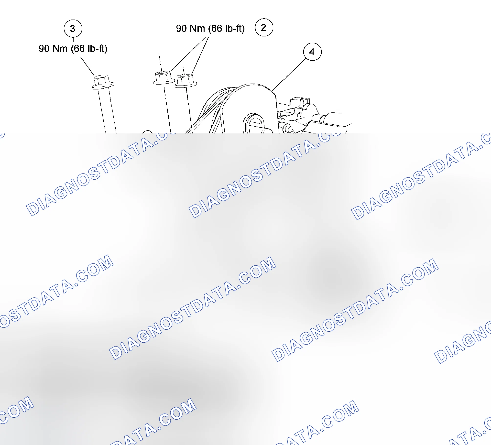 Scheme 98: Transaxle Support Insulator - Lower, Rear, 2.3L