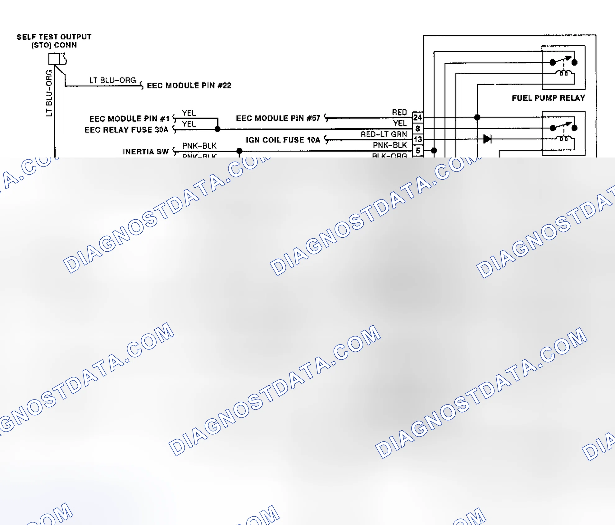 Scheme 9: Electric Cooling Fan Wiring Diagram Sable/Taurus 2.5L/3.0L EXCEPT 3.0L SHO