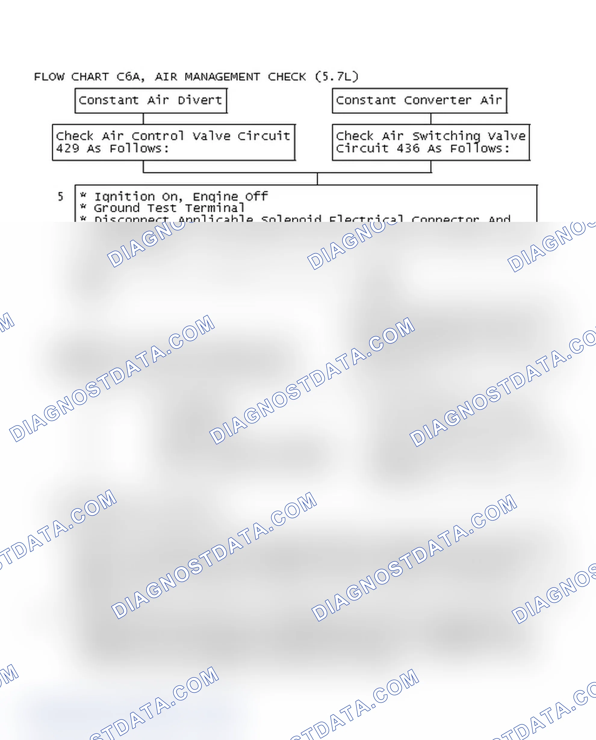 Scheme 301: Flow Chart C6A, Air Management Check (5.7L)