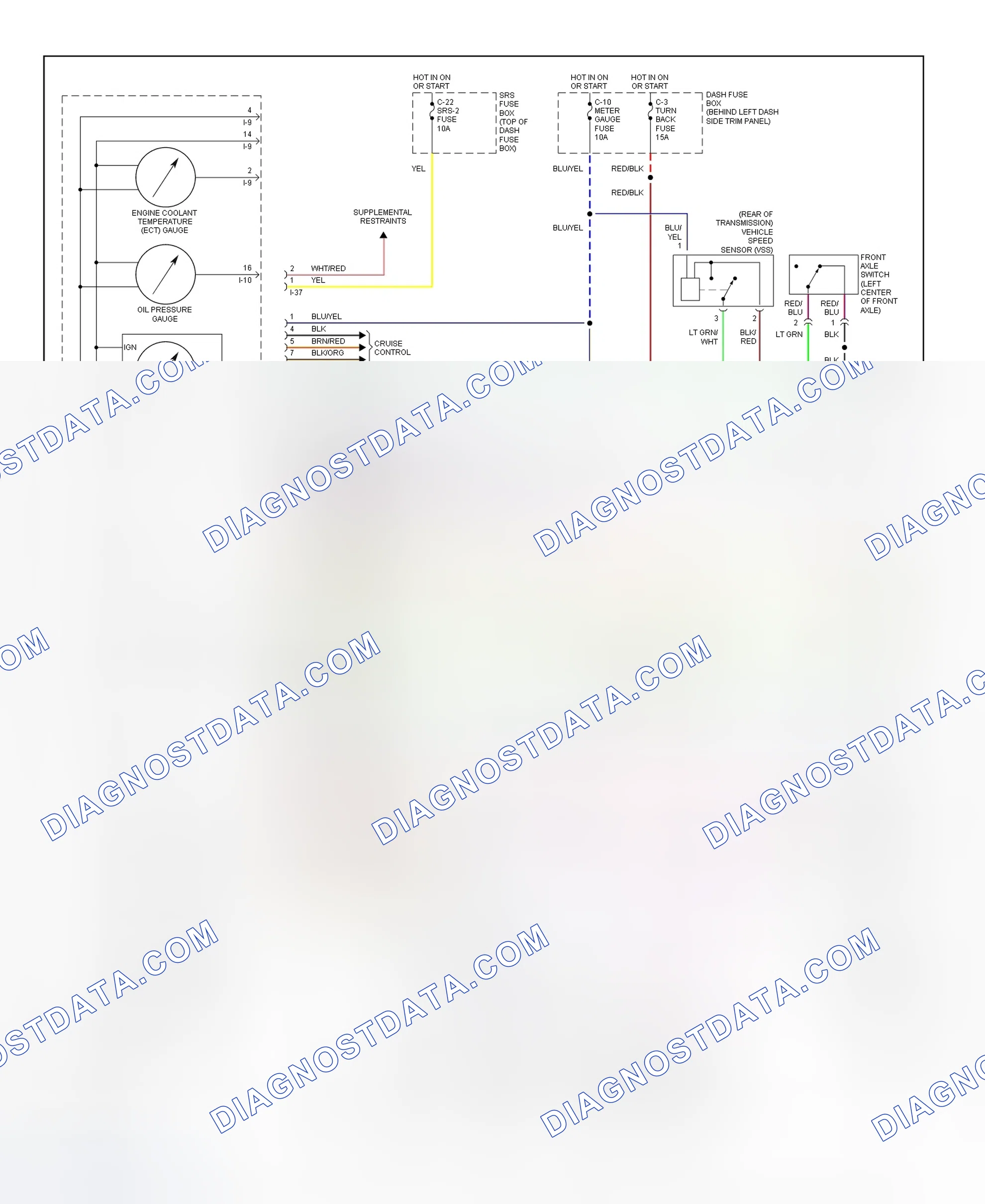 Fig. 7: Instrument Panel Wiring Diagram (1 Of 2)
