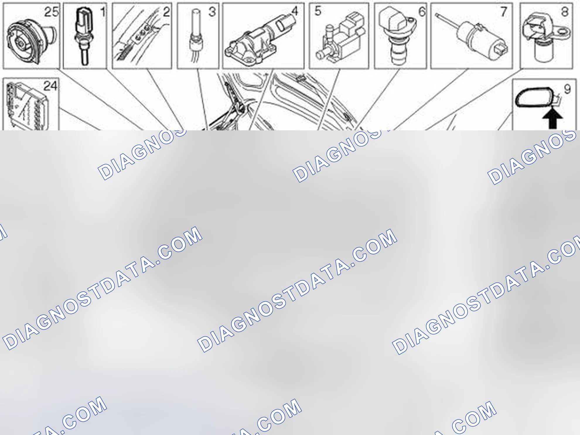 Scheme 179: Location Of Components, Engine Compartment