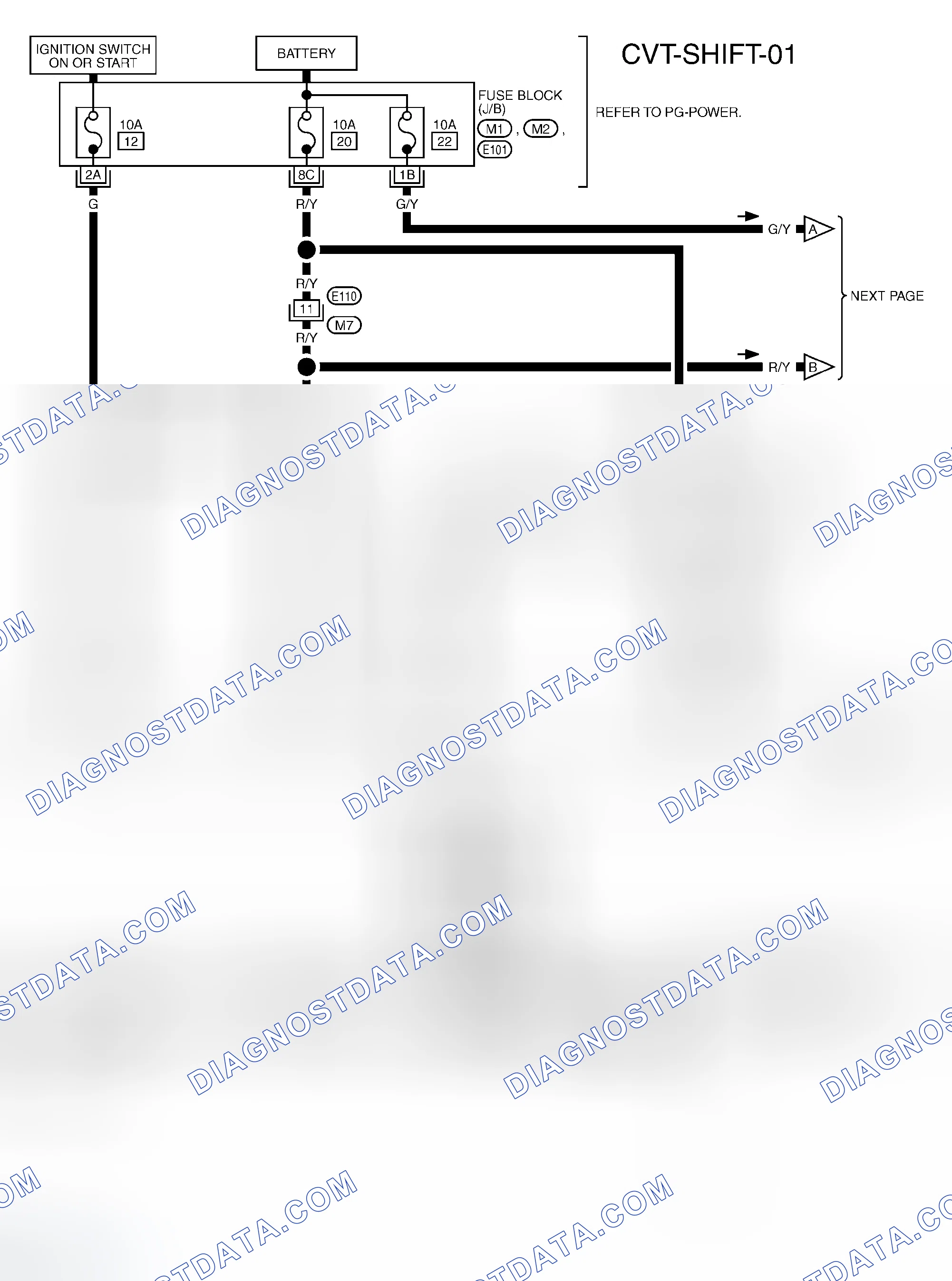 Scheme 12: Wiring Diagram - CVT - SHIFT (With Intelligent Key)