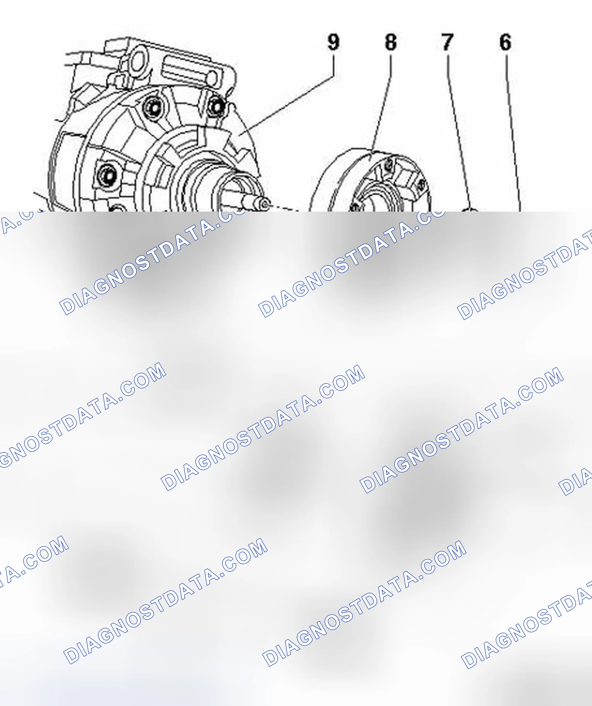 Scheme 164: Compressor drive unit, checking, replacing