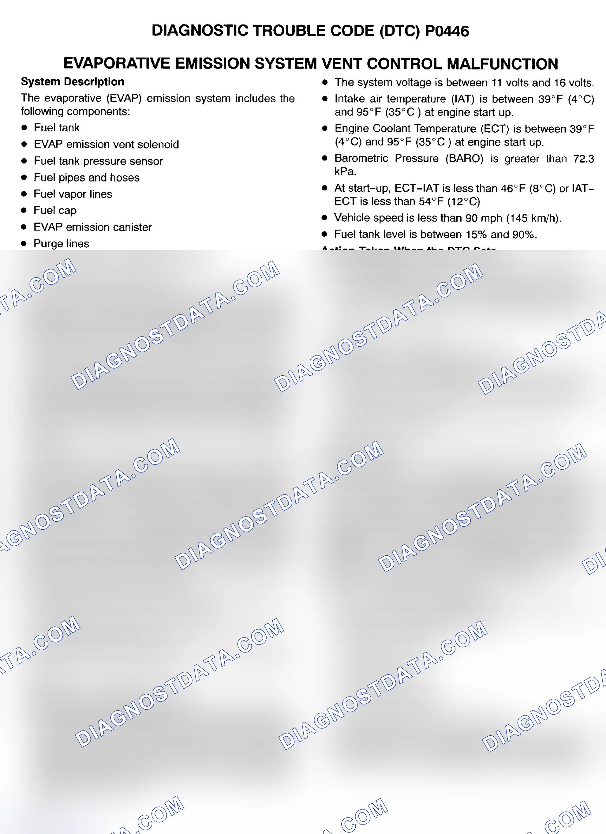 Scheme 166: DTC P0446: EVAPORATIVE EMISSION SYSTEM VENT CONTROL MALFUNCTION