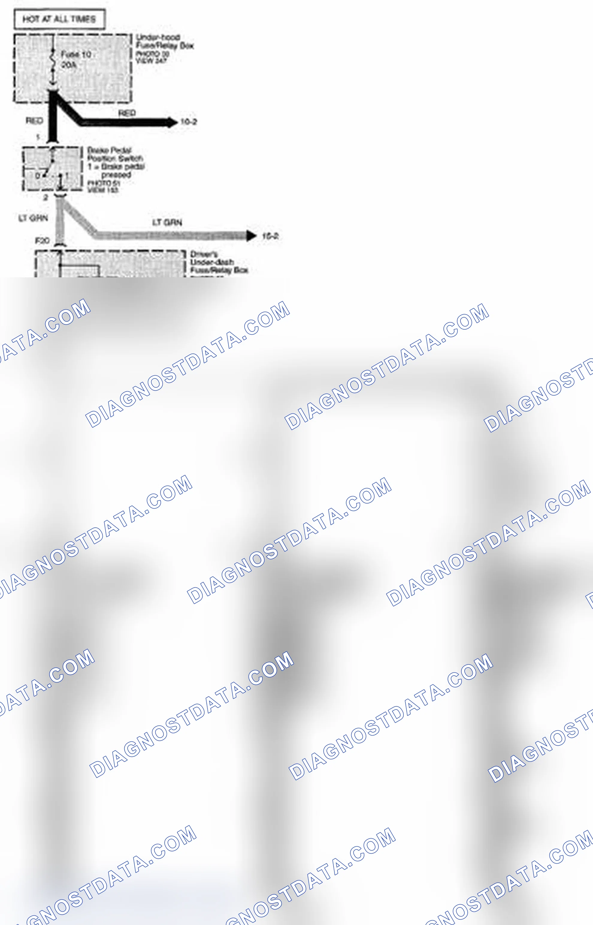 Scheme 338: Exterior Lights Circuit Diagram - Brake Lights (Page 110-8)