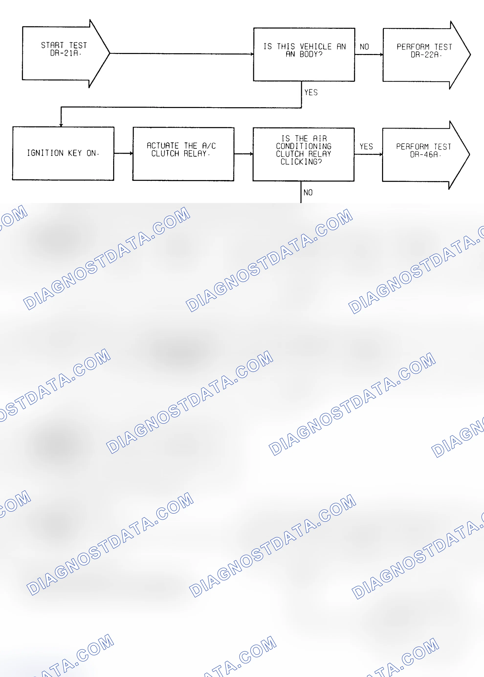 Scheme 224: Test DR-21A (1 of 2) AN Body A/C Clutch Relay Circuit