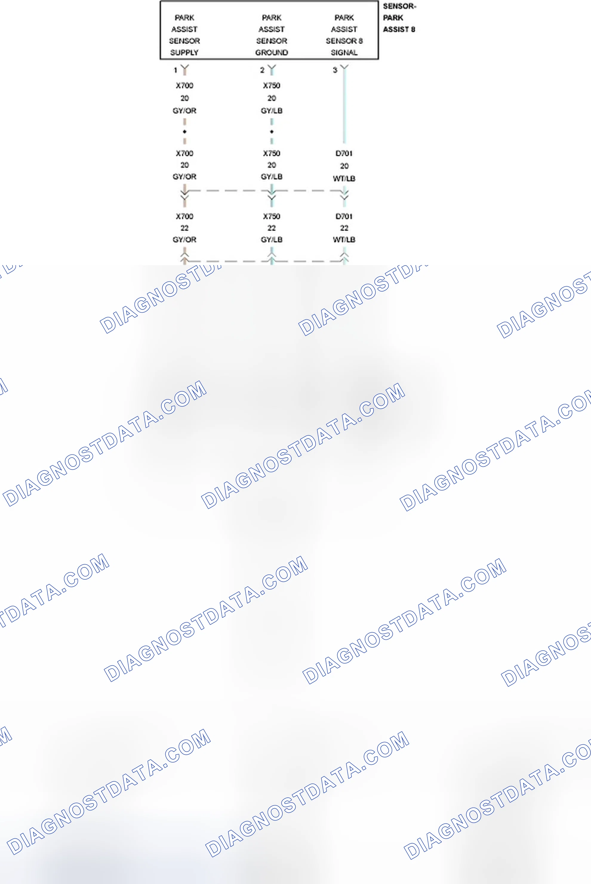 Scheme 97: B1295-11-PTS SENSOR 8 - CIRCUIT SHORT TO GROUND