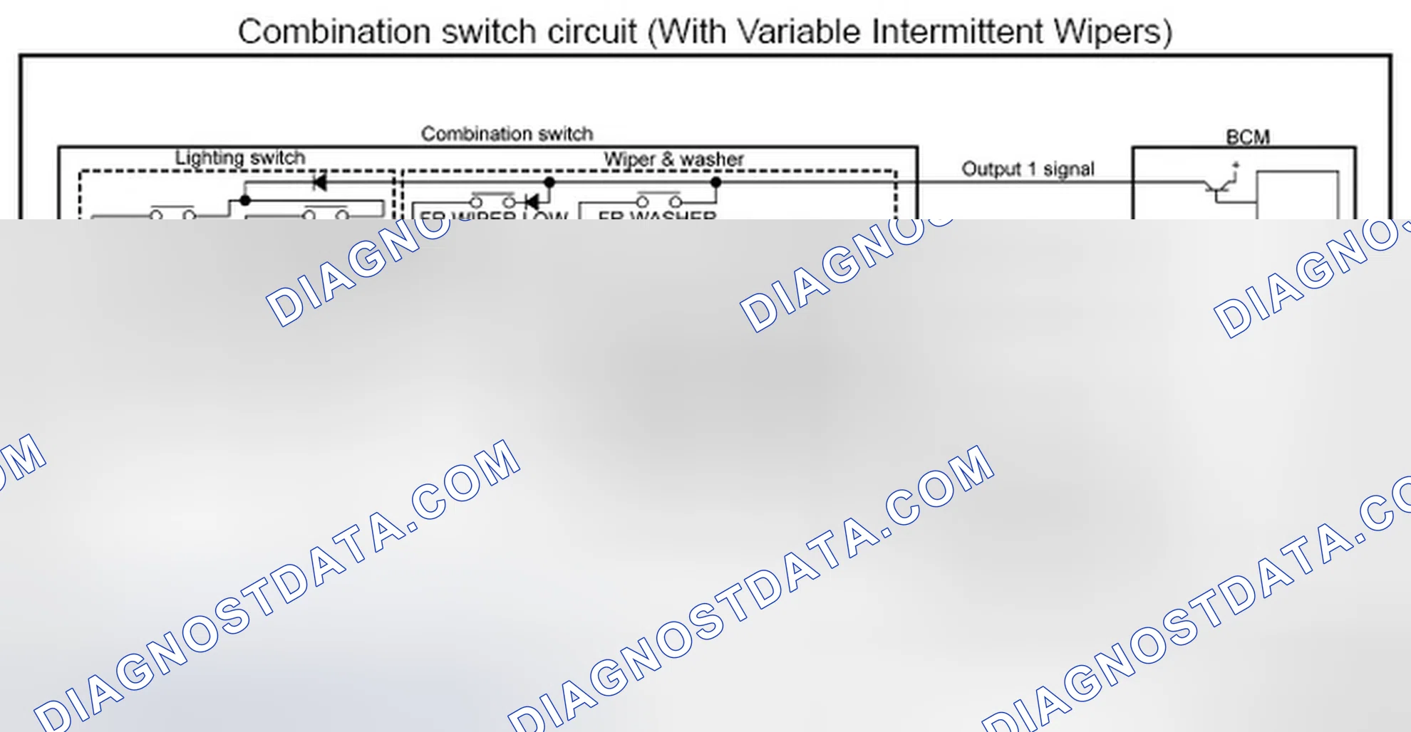 Scheme 94: COMBINATION SWITCH MATRIX (WITH VARIABLE INTERMITTENT WIPERS)
