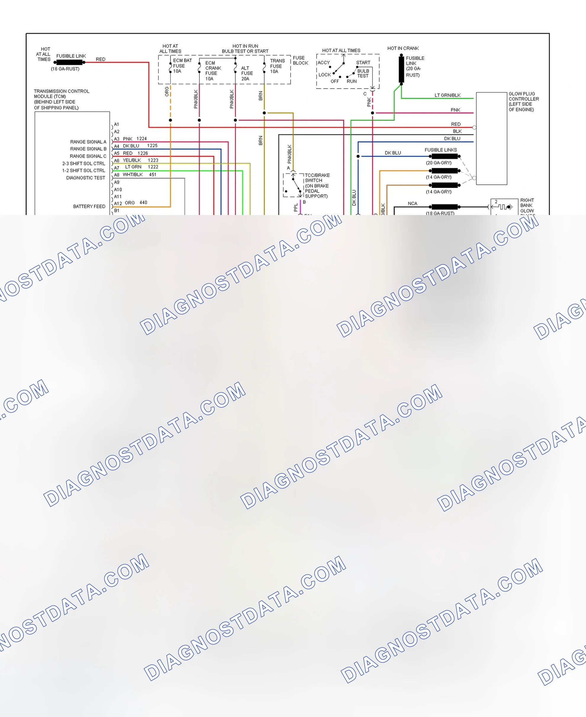 Scheme 237: Wiring Diagram ("P" Series - 6.5L VIN Y A/T)