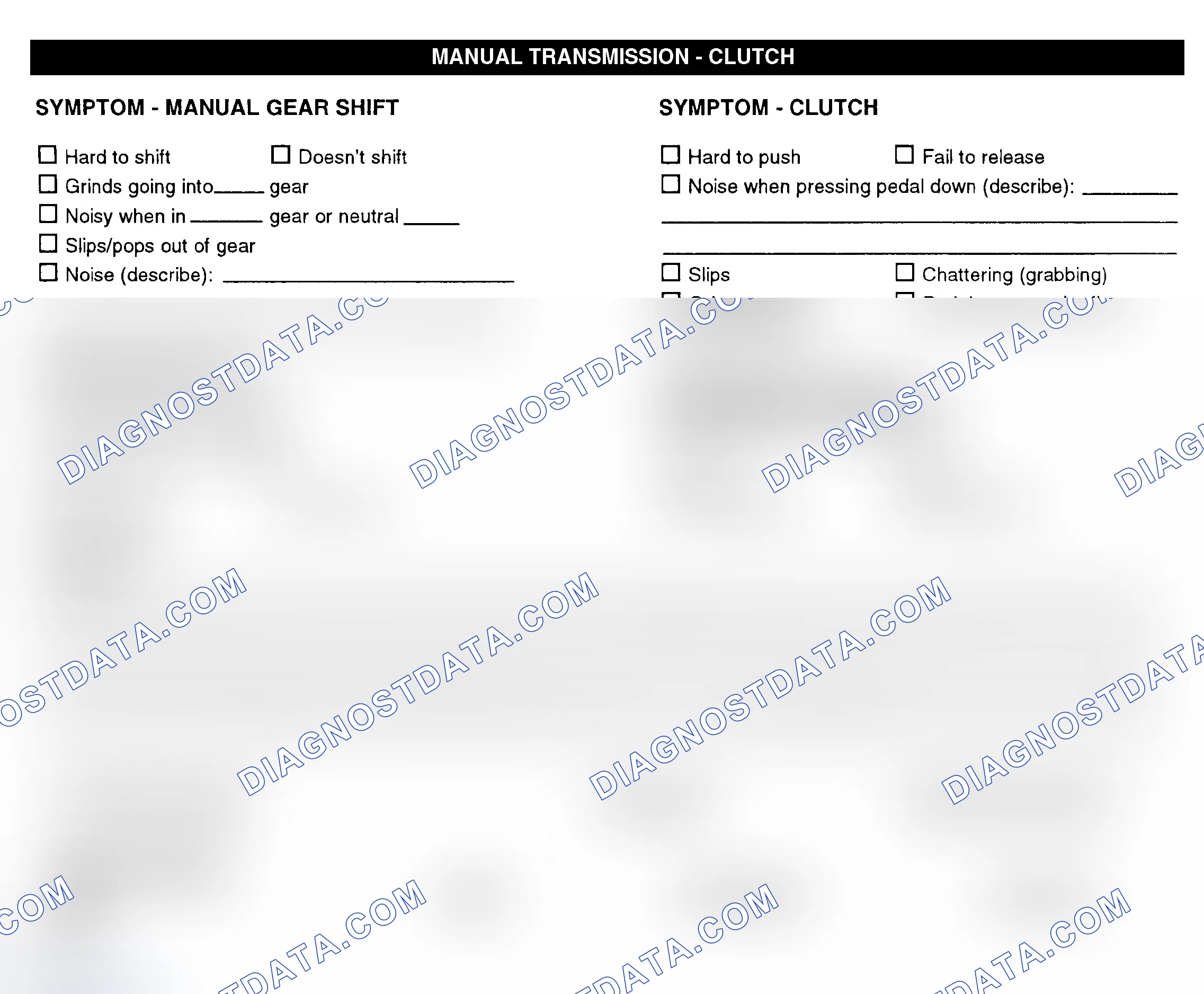 Scheme 10: Manual Transmission & Clutch