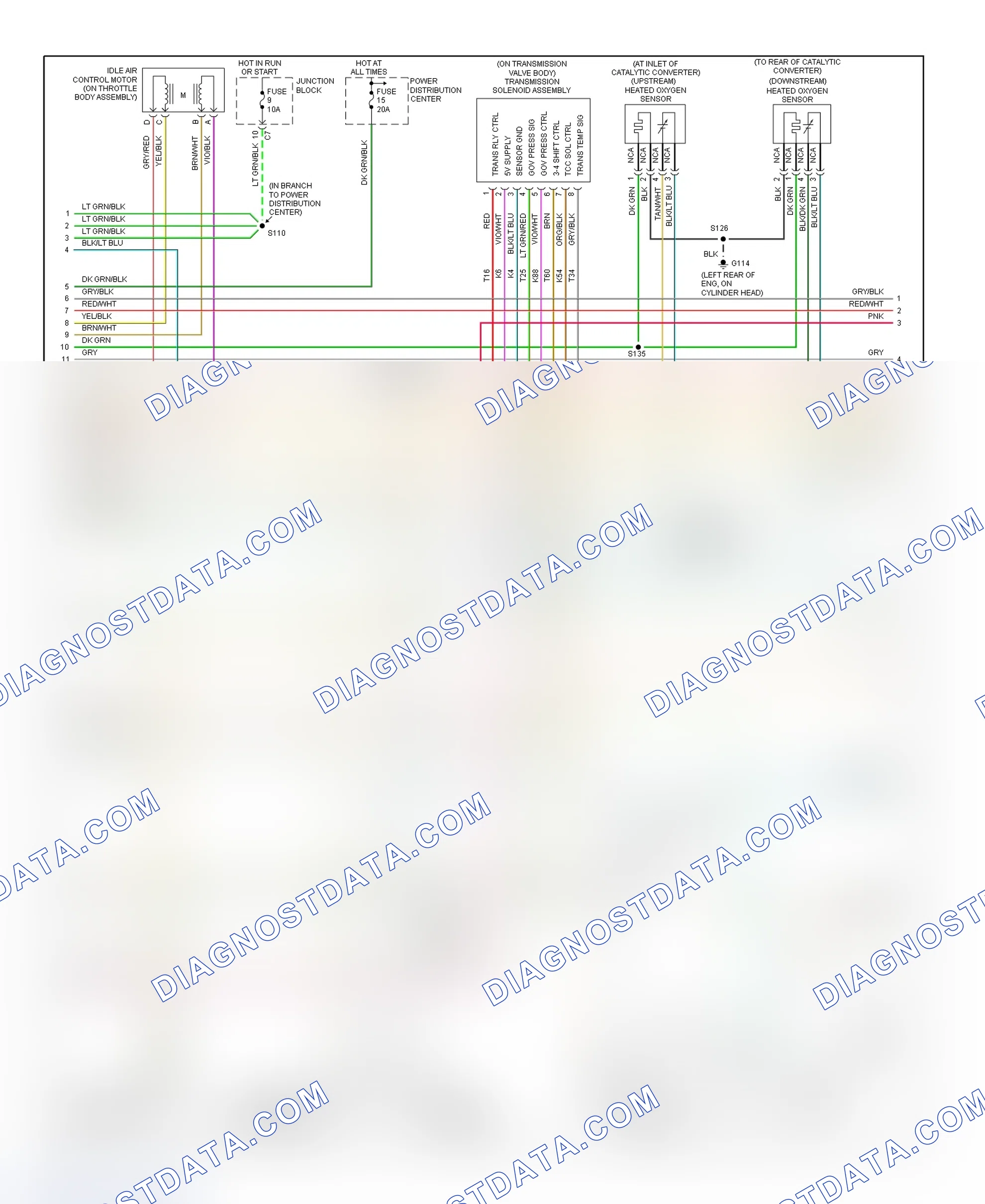 Scheme 56: PCM Wiring Diagram (Ram Van & Ram Wagon - 5.2L Gasoline & 5.9L - 2 Of 3)