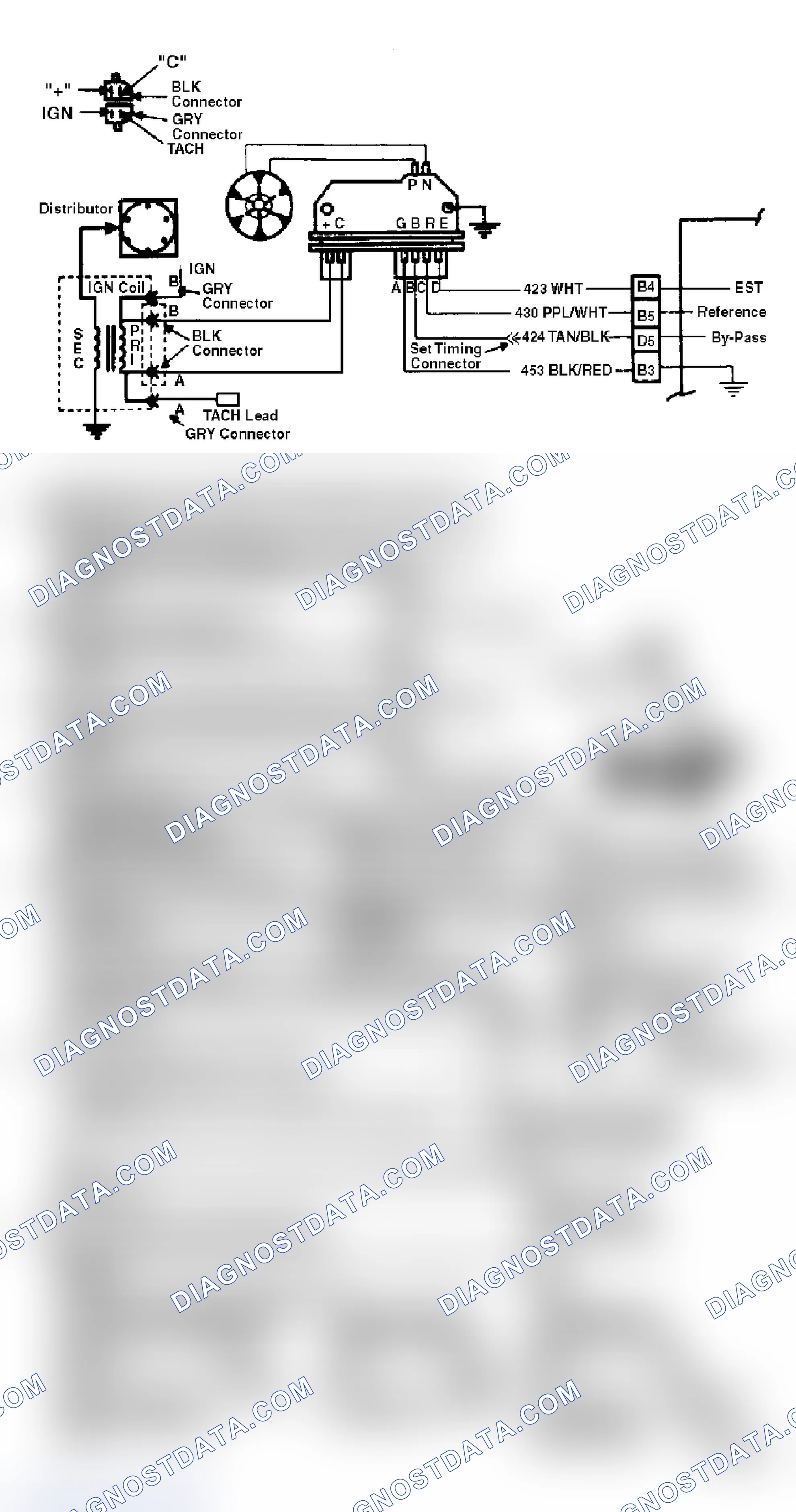 Scheme 652: Chart C4, Ignition System (W/ HEI), Schematic
