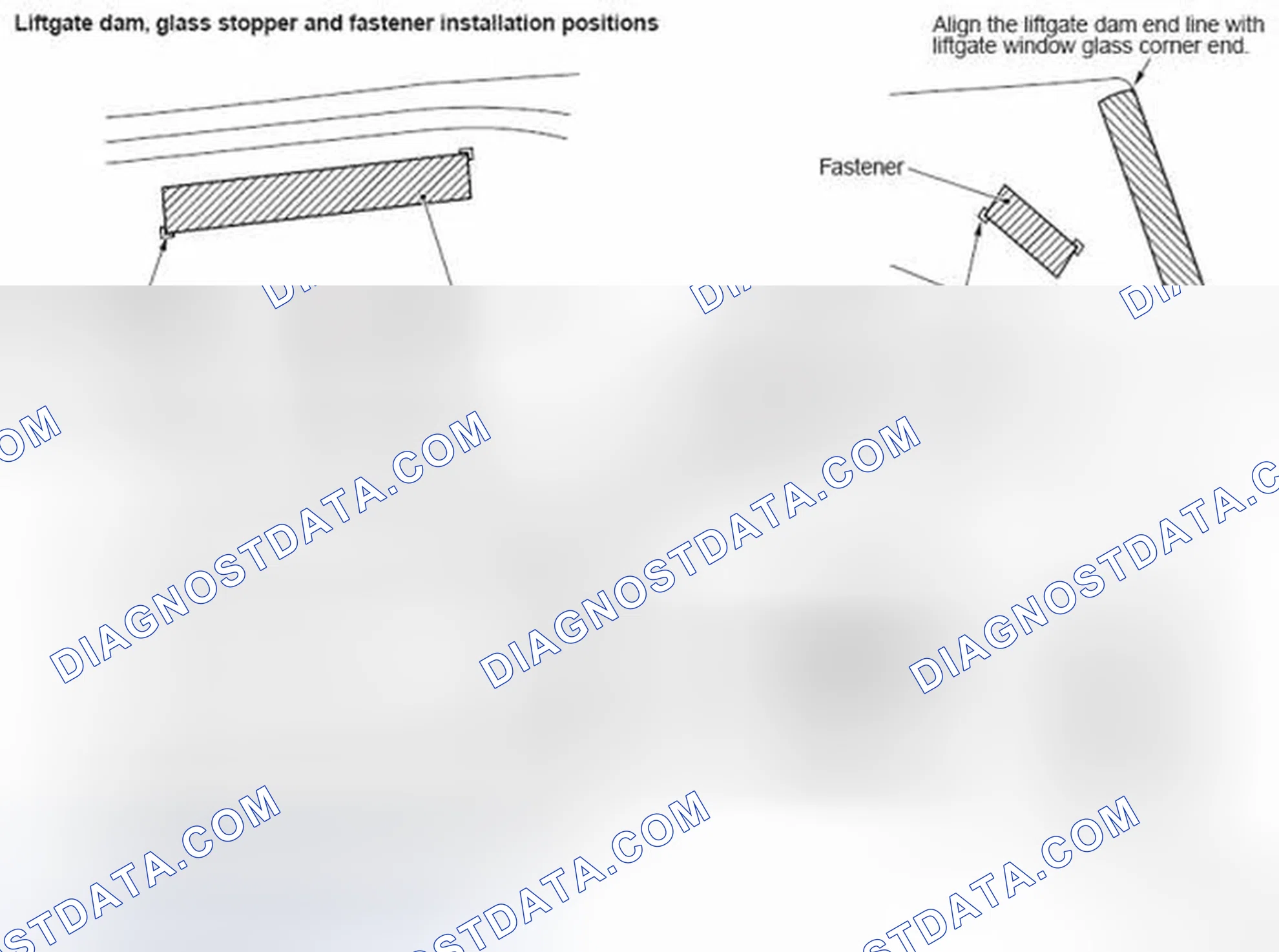 Scheme 17: >> A << LIFTGATE DAM/GLASS STOPPER/FASTENER INSTALLATION