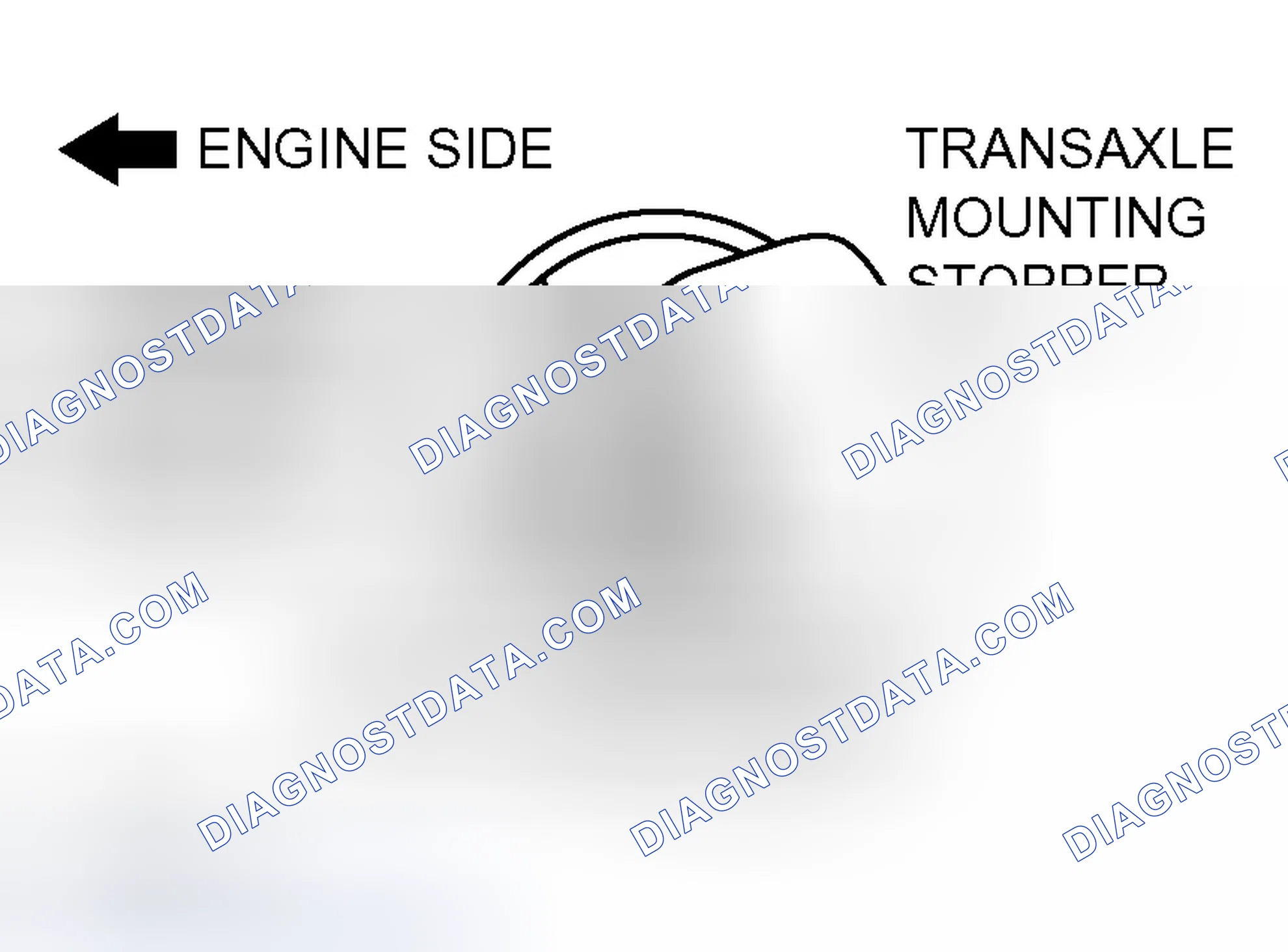 Scheme 324: >> A << TRANSAXLE MOUNTING STOPPER INSTALLATION