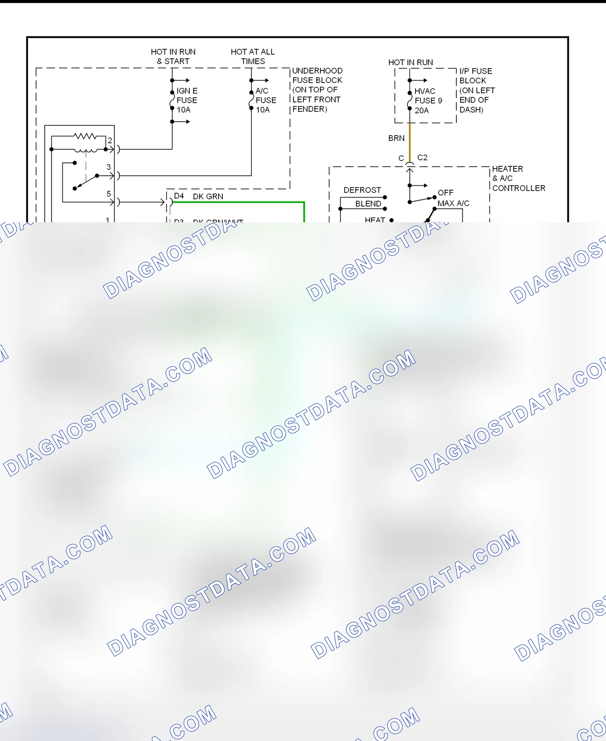 Scheme 40: A/C Compressor Clutch Control Circuit Wiring Diagram (2000-01 Blazer, Jimmy, Sonoma & S10 Pickup - With Manual A/C-Heater System & 4.3L VINs W & X Engine)