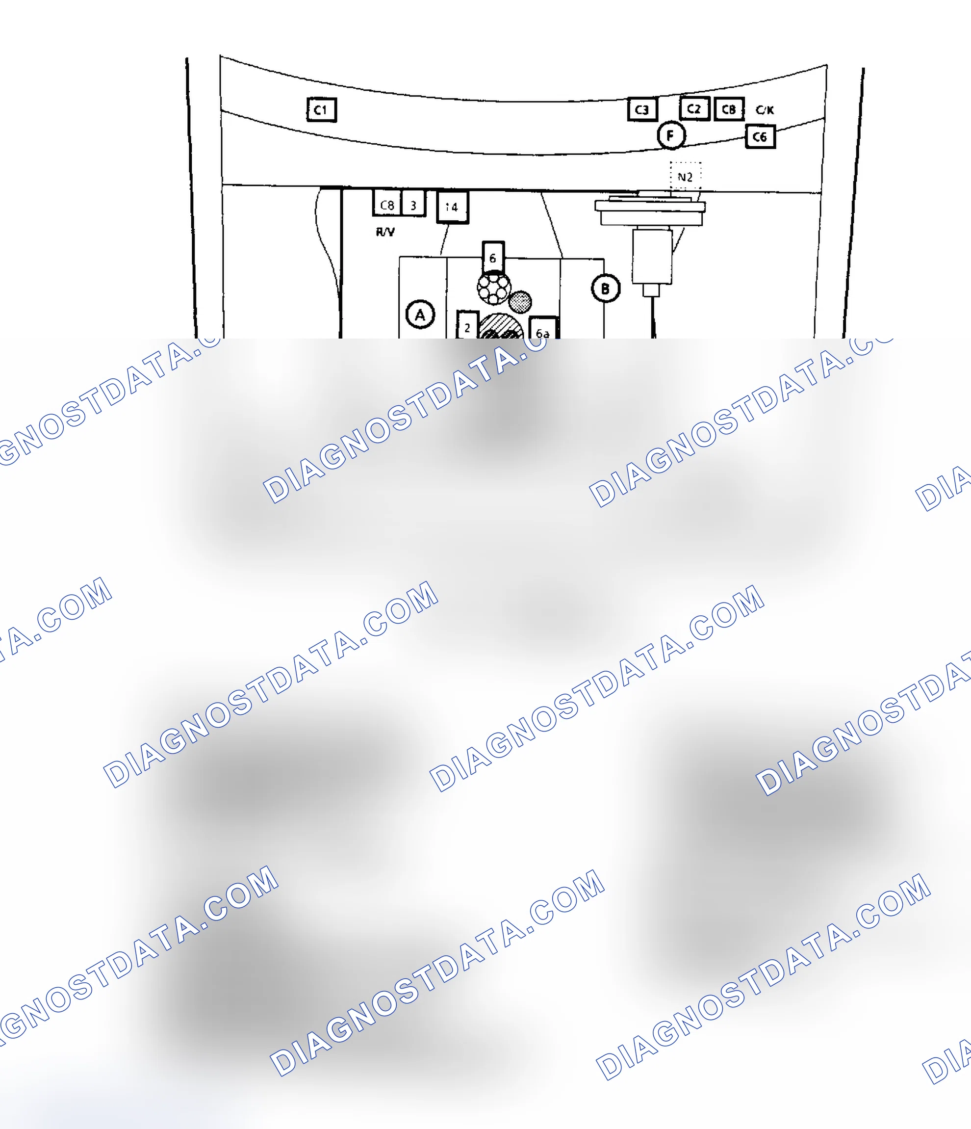 Scheme 149: Component Locations for "C/K" Series & "R/V" Series 7.4L