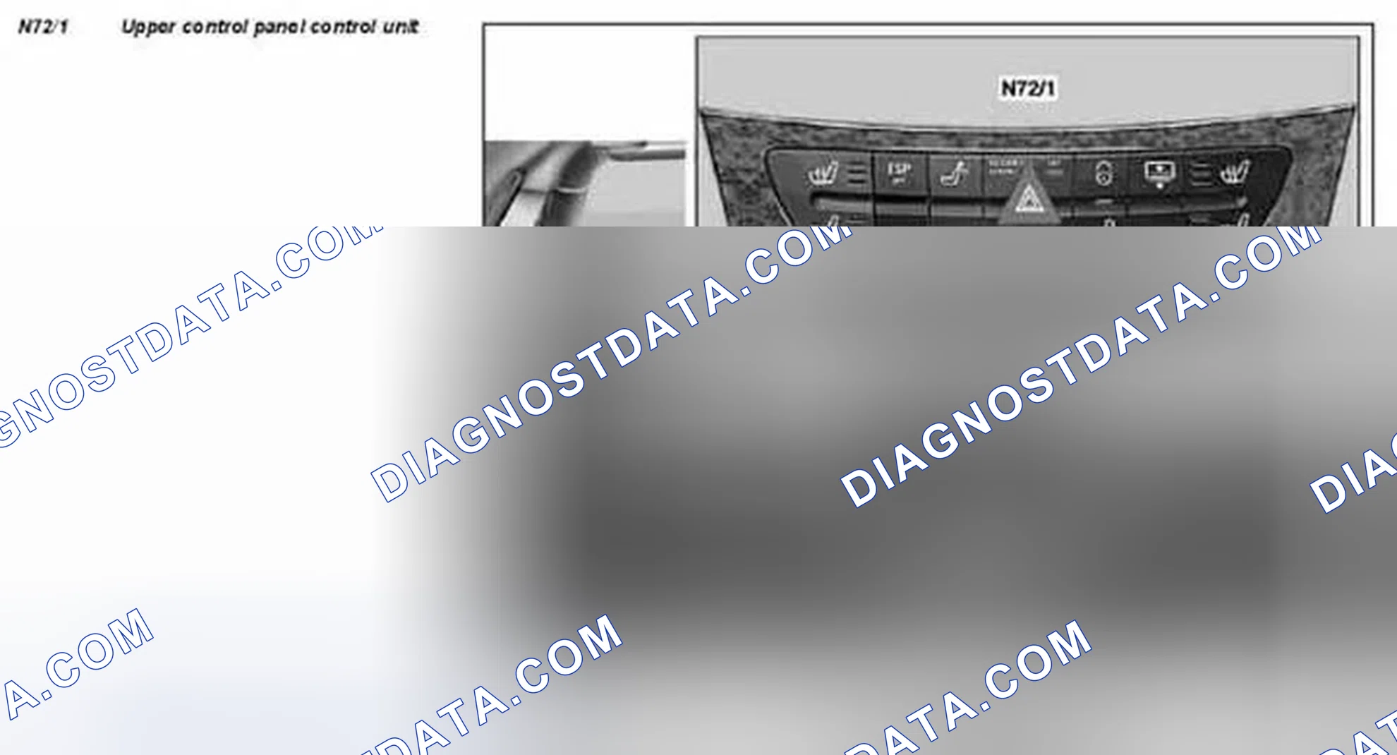 Scheme 15: Identifying Upper Control Panel Control Unit Location - Model 211.0 /6
