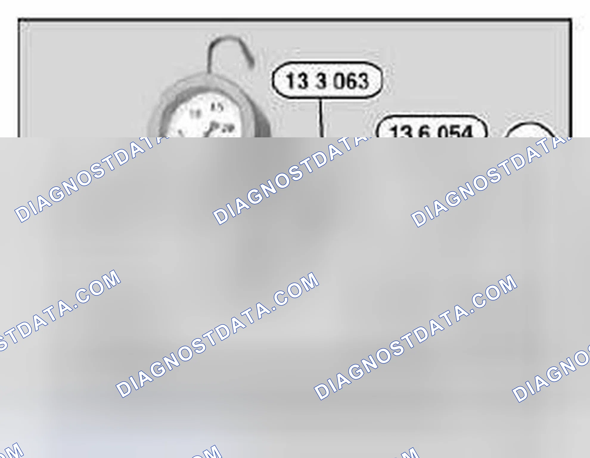 Scheme 281: Checking engine oil pressure with pressure gauge