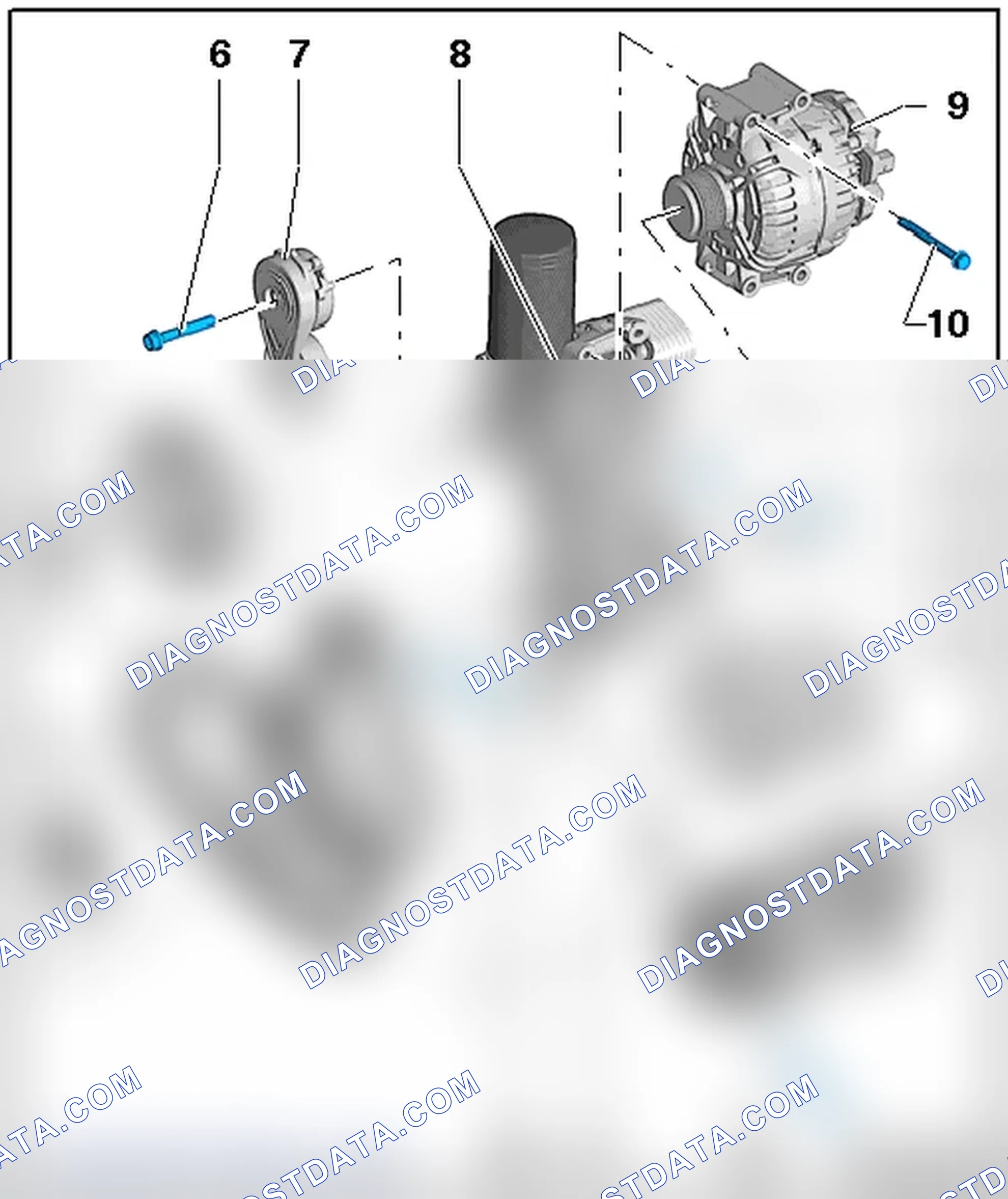 Scheme 1: RIBBED BELT DRIVE AND AUXILIARY COMPONENT BRACKET OVERVIEW