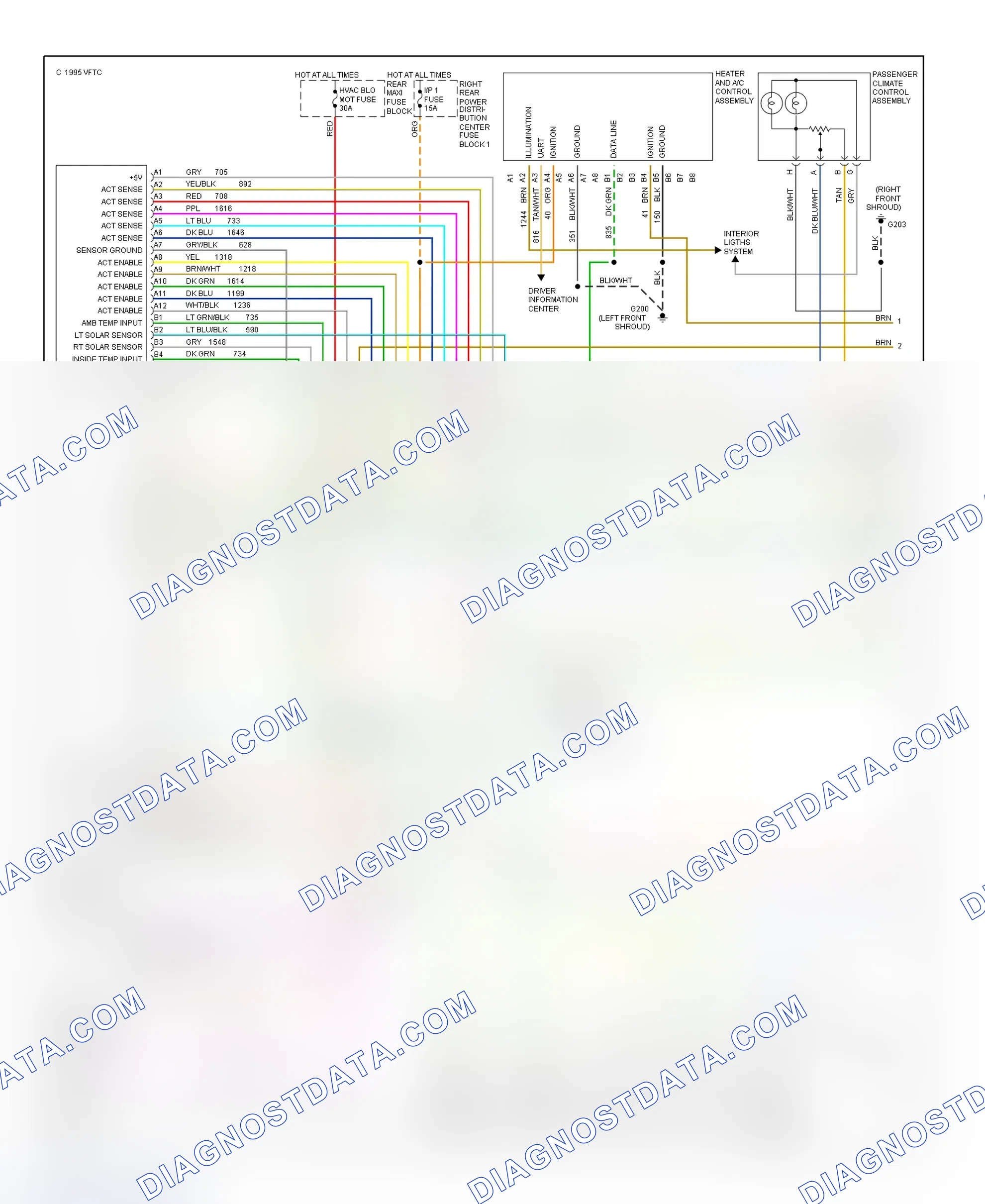 Scheme 26: A/C-Heater System Wiring Diagram (Aurora - 1 Of 2)