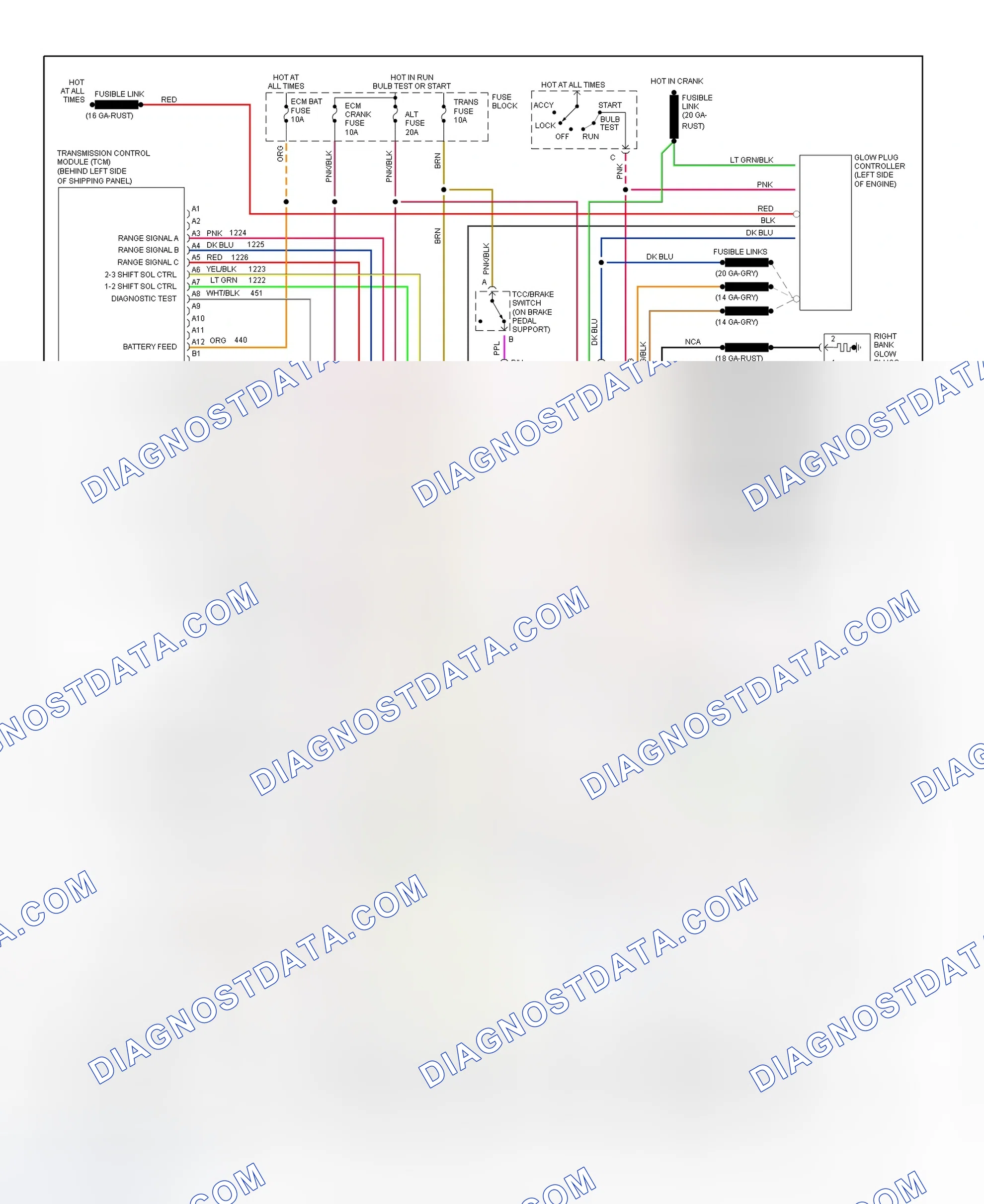 Scheme 126: Wiring Diagram ("P" Series - 6.5L VIN Y A/T)