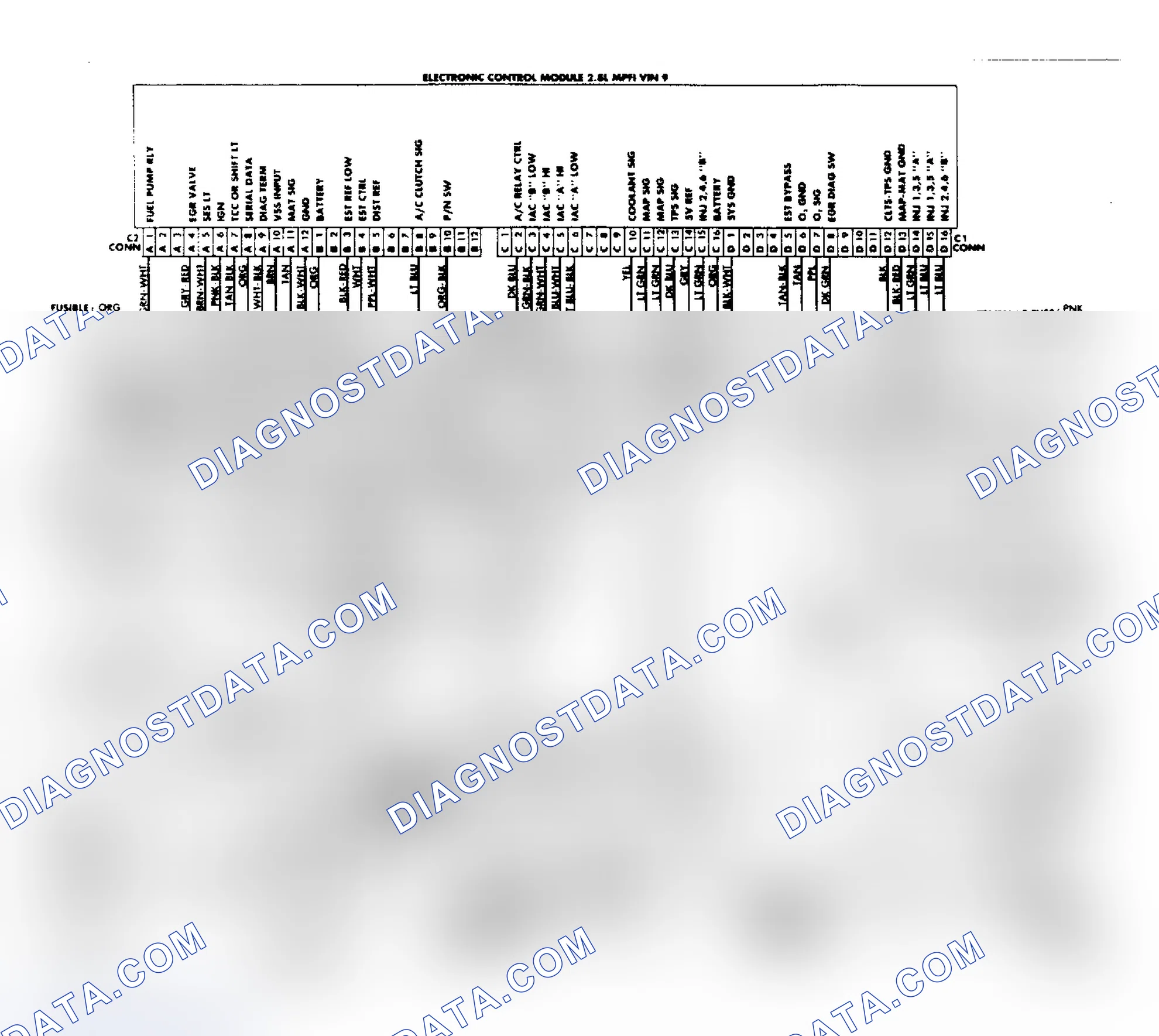 Scheme 352: PFI Wiring Diagram (2.8L Fiero)