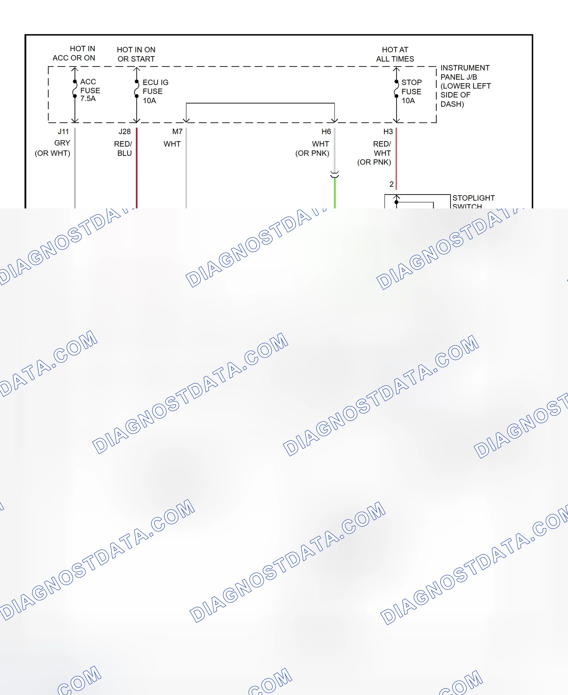 Scheme 306: Shift Interlock System Wiring Diagram (2001 - Toyota RAV4)