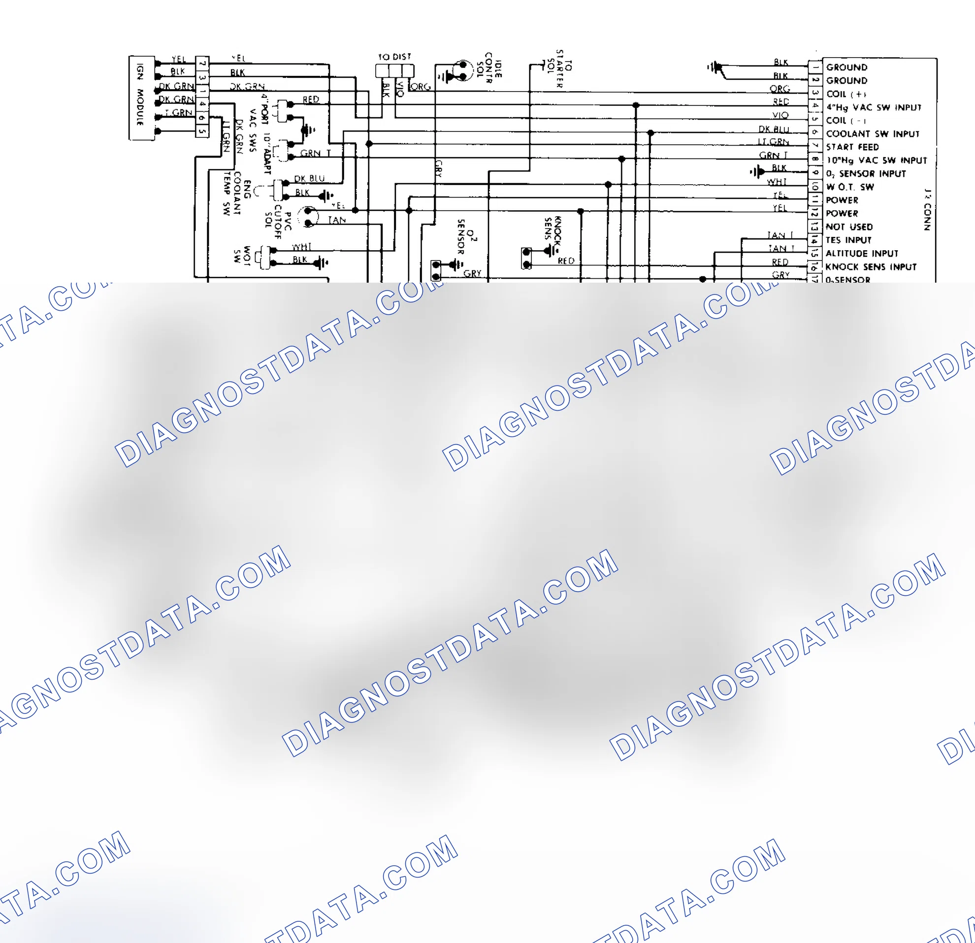 Scheme 62: 6-Cylinder CEC System Wiring Diagram