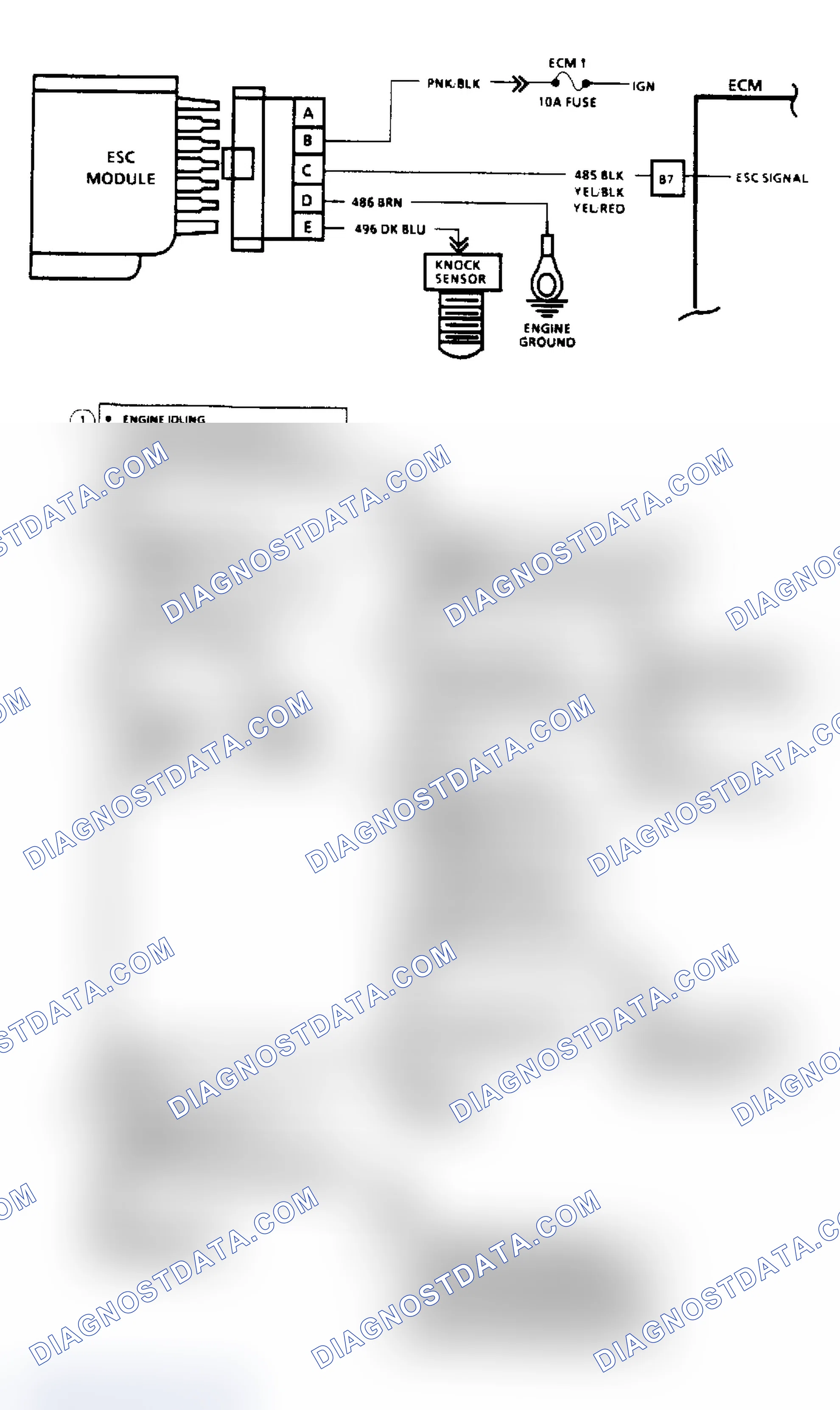 Scheme 74: Code 43: ESC Control Signal Voltage Low (Except 2.5L)