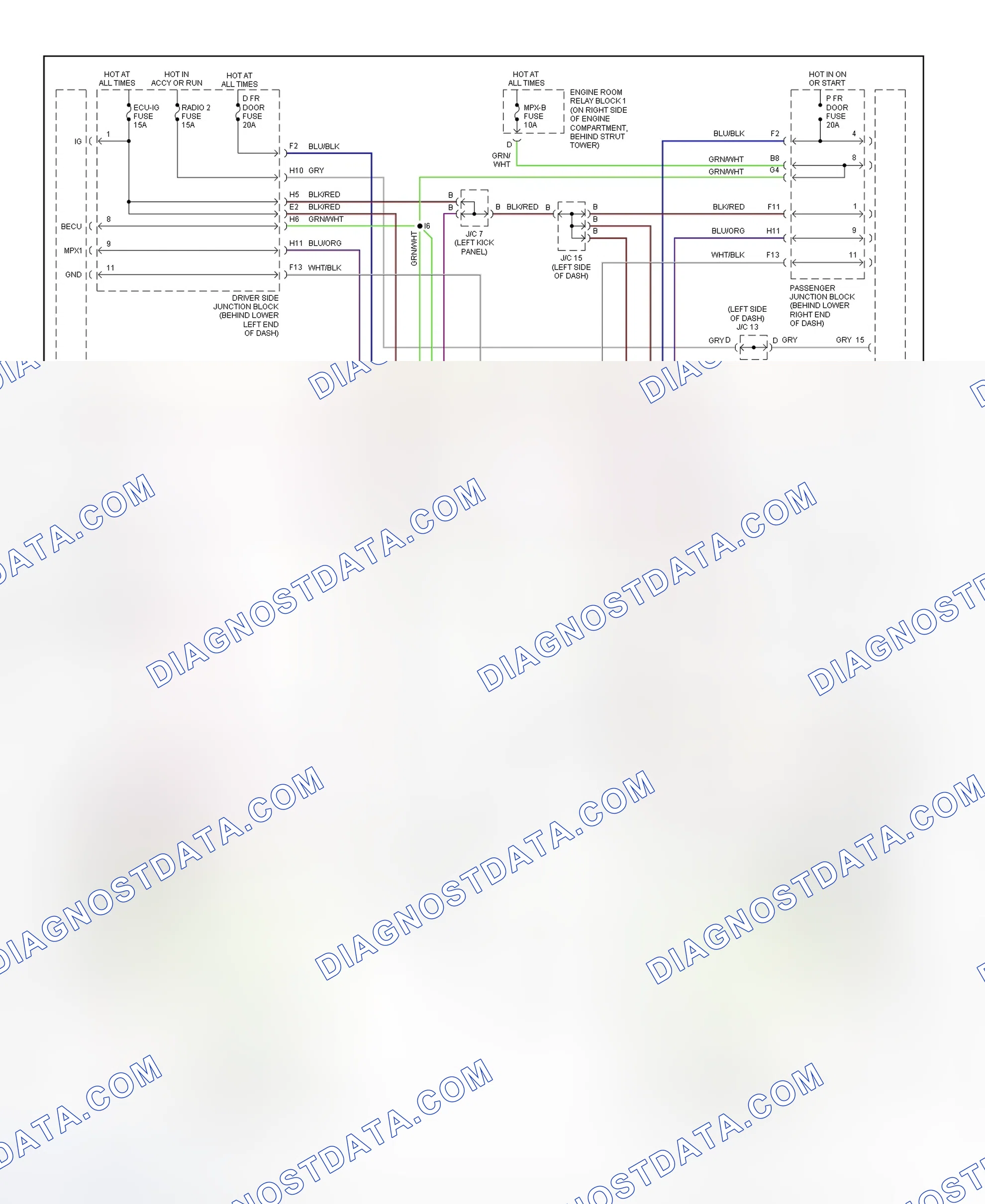 Scheme 1: Power Tilt & Telescopic Steering Column Wiring Diagram (GS300 & GS400 - 1 Of 2)